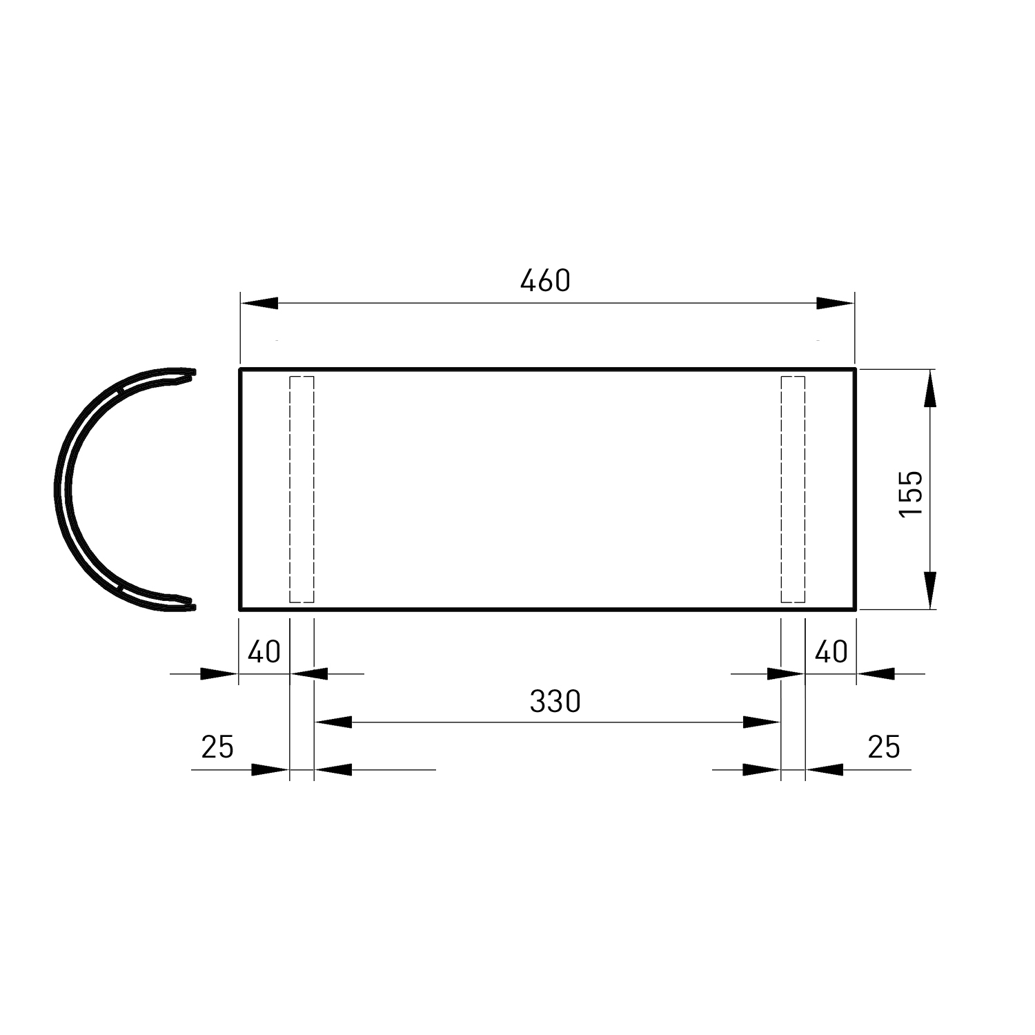 Raik Basic Thermoschild 120mm schwarz L: 460mm für Rauchrohr / Ofenrohr