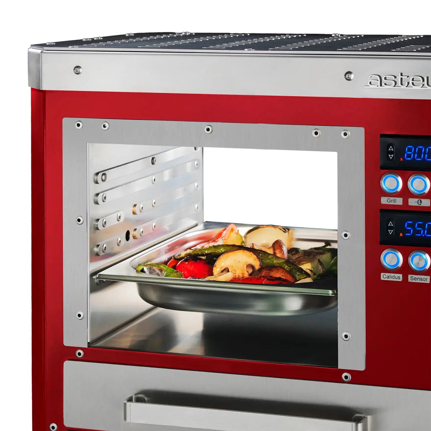 Asteus Segula 800° Lifestyle Elektrogrill rot emailliert
