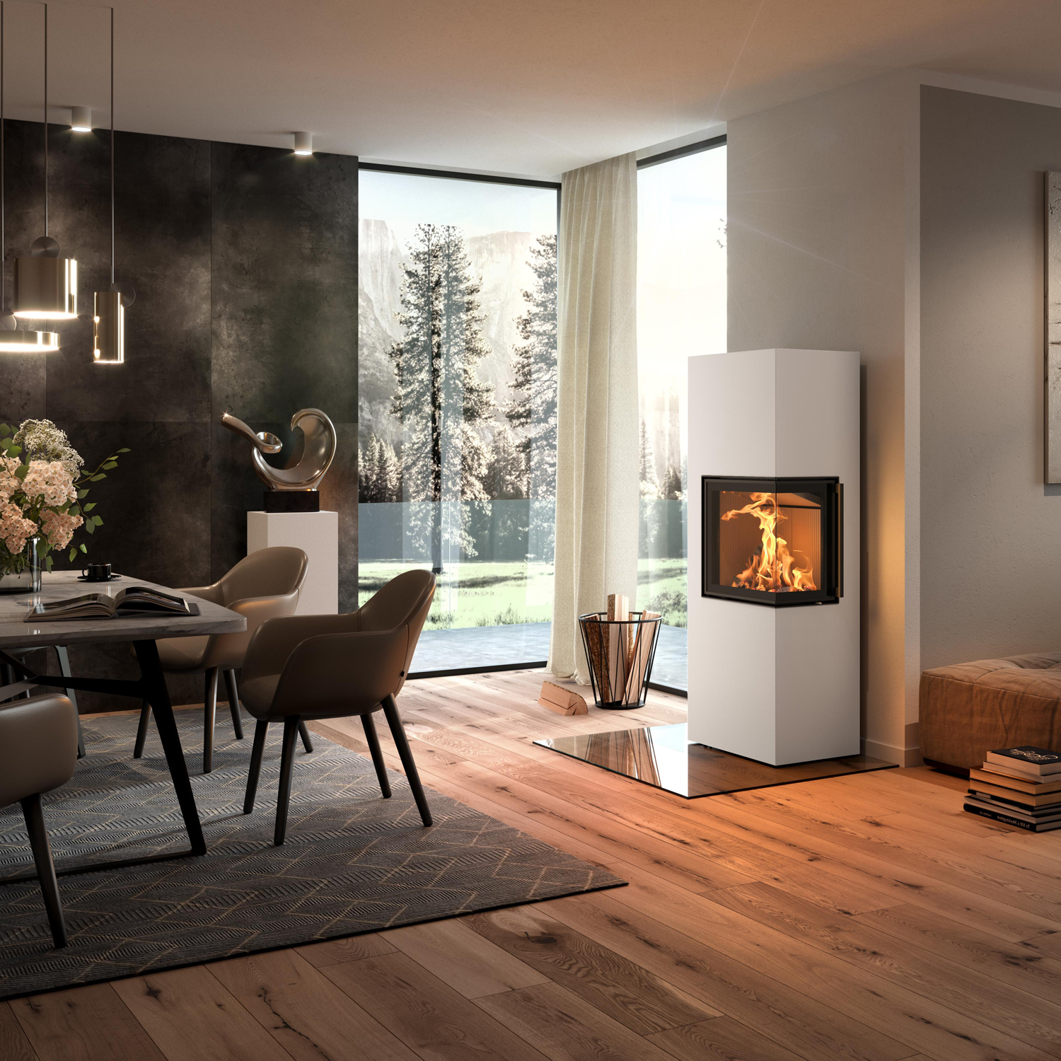 Spartherm Lungo 2R Kaminofen Weiß