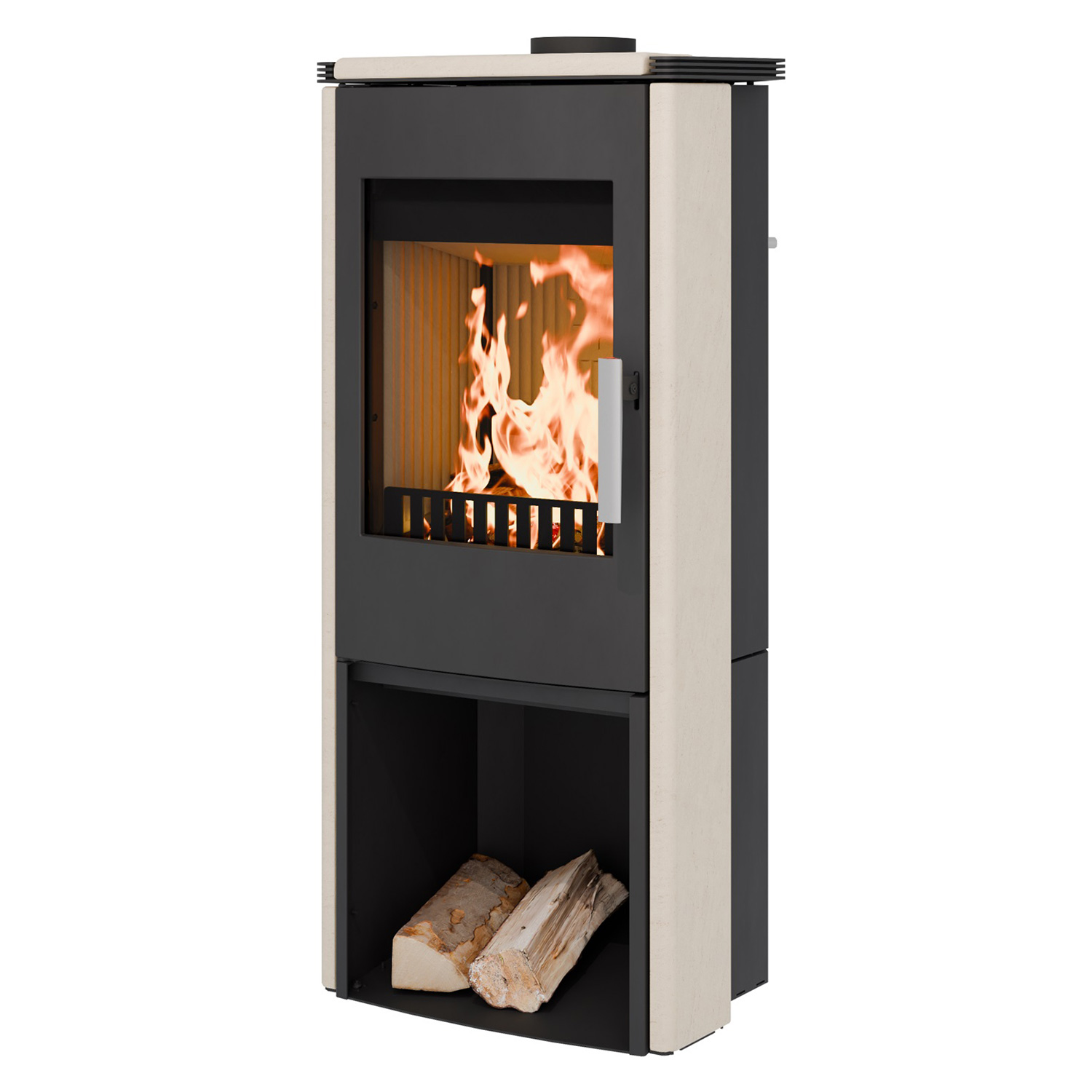 Haas+Sohn Montegrotto III Kaminofen Schwarz / Whiterock Haas+Sohn Montegrotto III Kaminofen Schwarz / Whiterock
