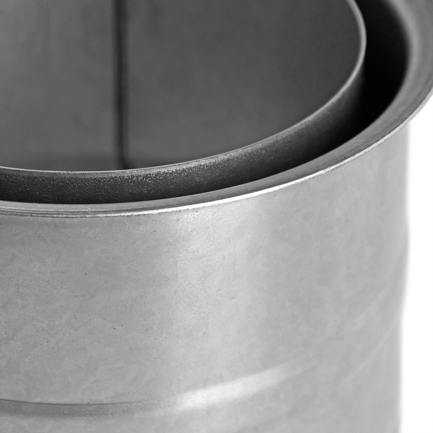 Raik Basic Rauchrohr / Ofenrohr 120mm - Doppelwandfutter mit Verlängerung 400mm blank