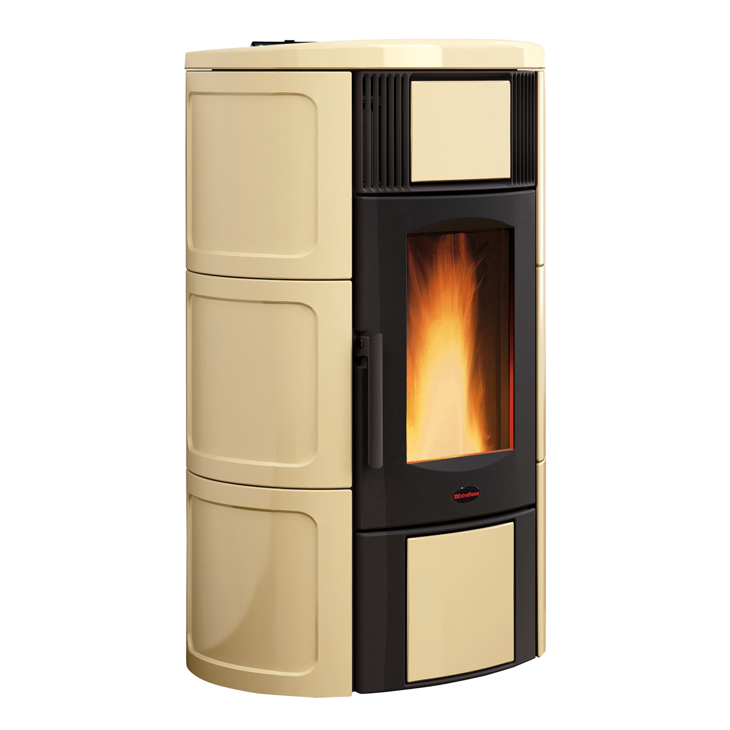 Extraflame Iside Idro H15 Wasserführender Pelletofen Majolika Pergament Extraflame Iside Idro H15 Wasserführender Pelletofen Majolika Pergament