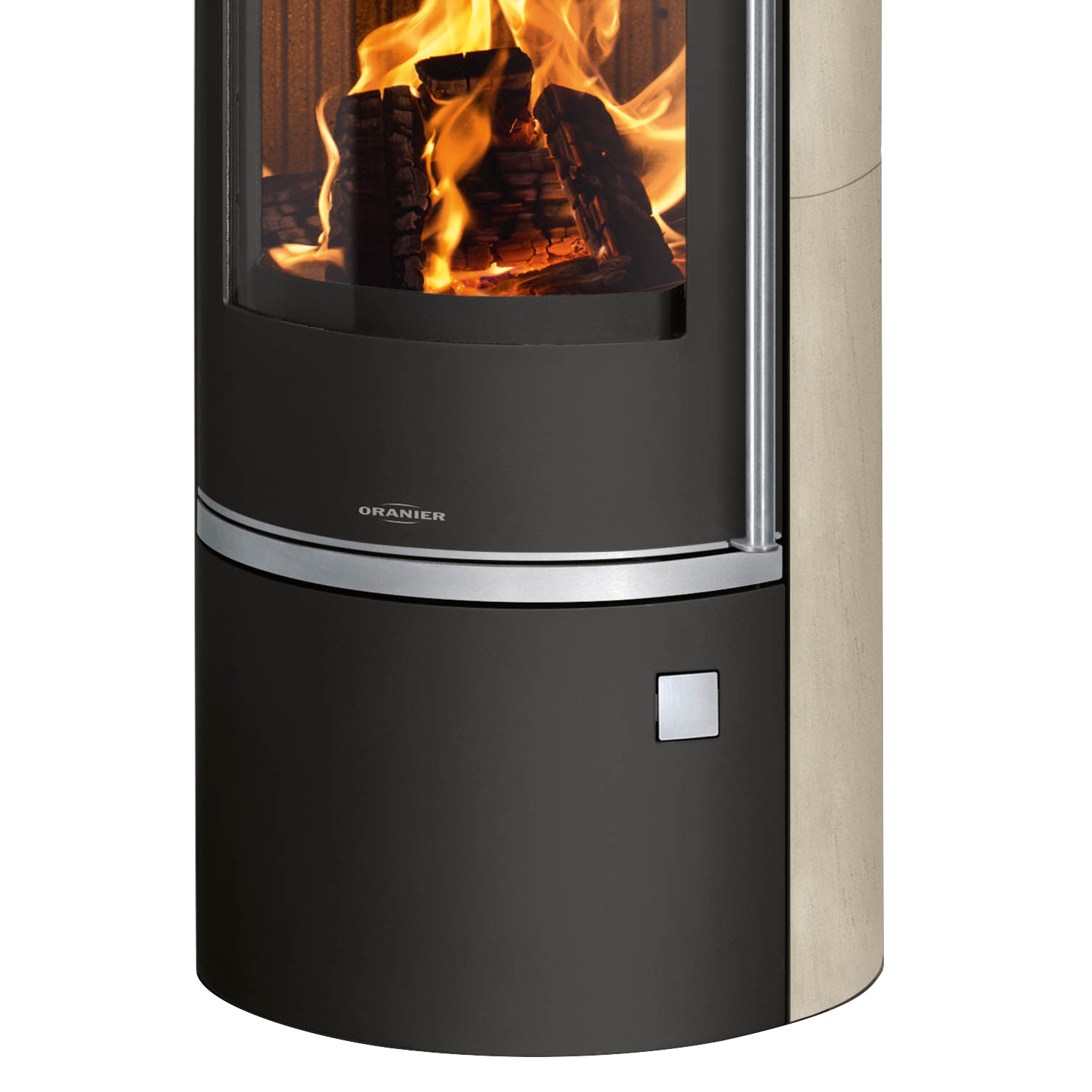 Oranier Corso 2.0 Kaminofen Stahl Schwarz / Kalkstein Cream