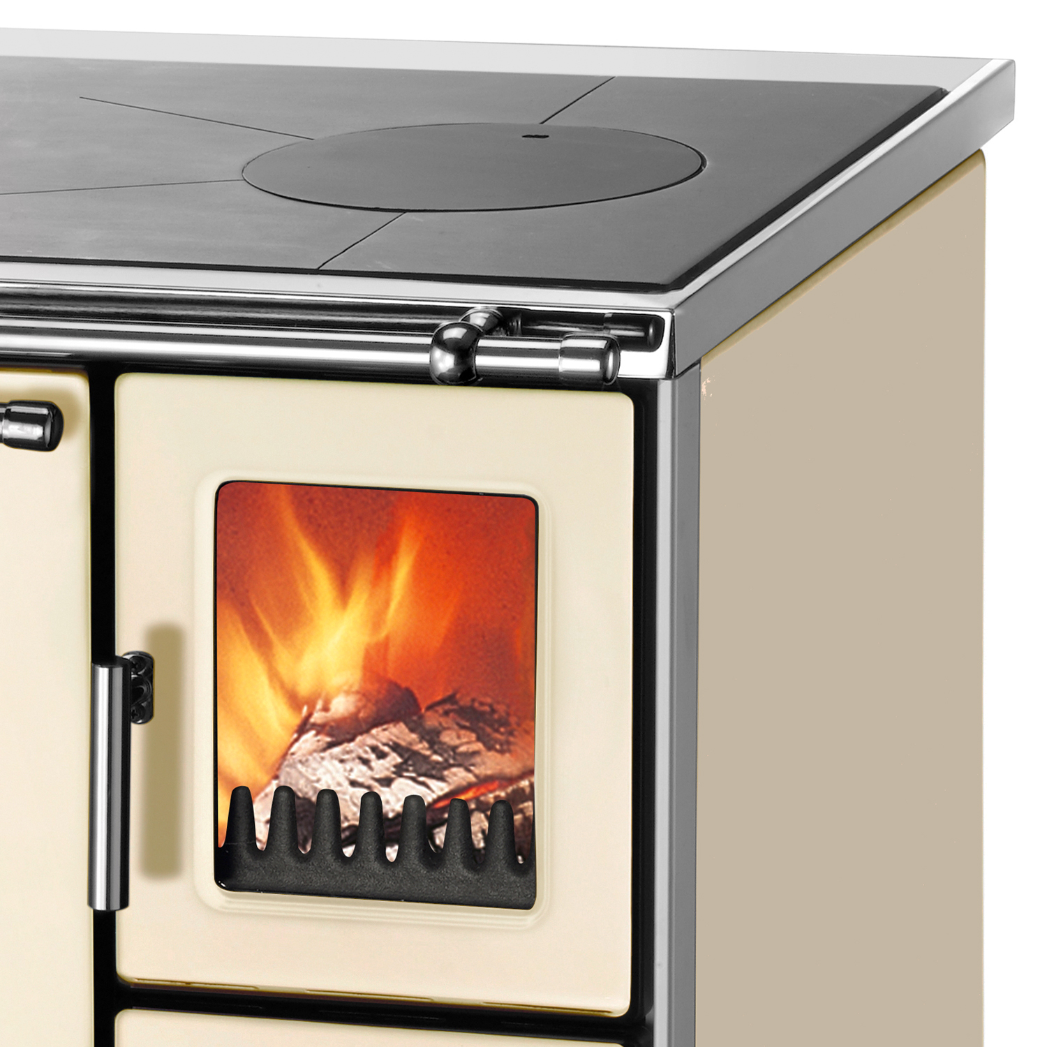 Westminster K 176 F/A 70 Küchenofen Stahl Elfenbein, Backfach links Westminster K 176 F/A 70 Küchenofen Stahl Elfenbein, Backfach links