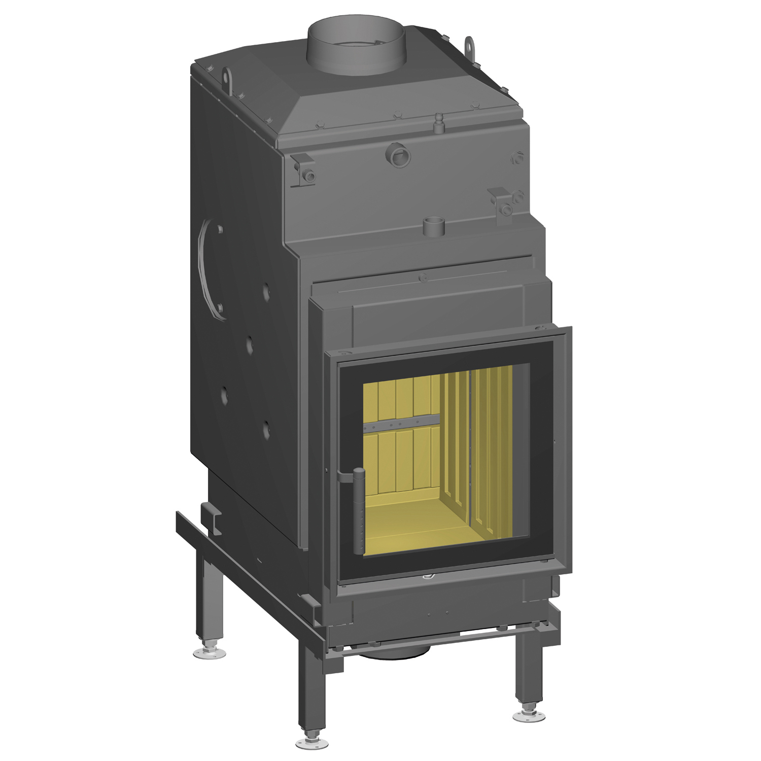 Spartherm Nova E H2O Wasserführender Kamineinsatz 45 cm rechts