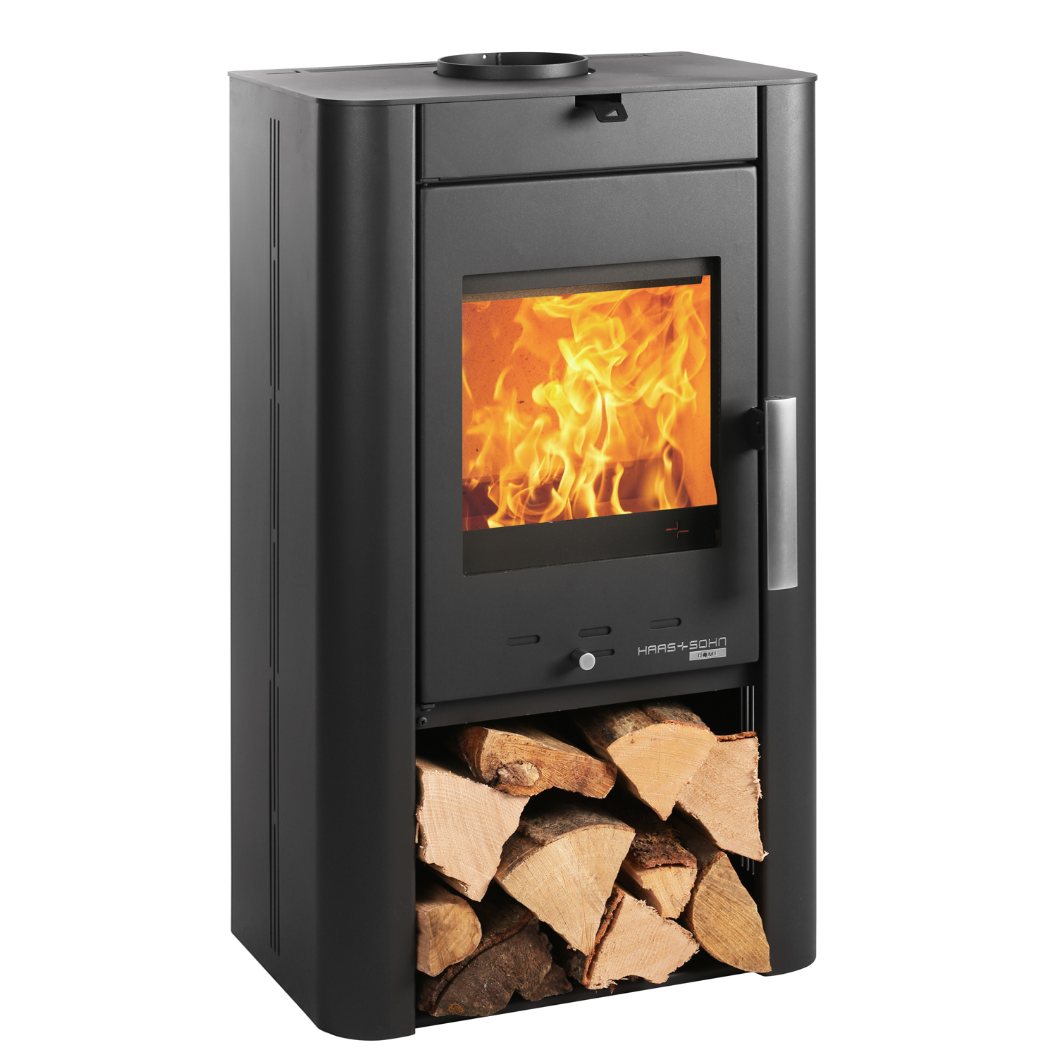 Haas+Sohn Prunus II Kaminofen perl-schwarz