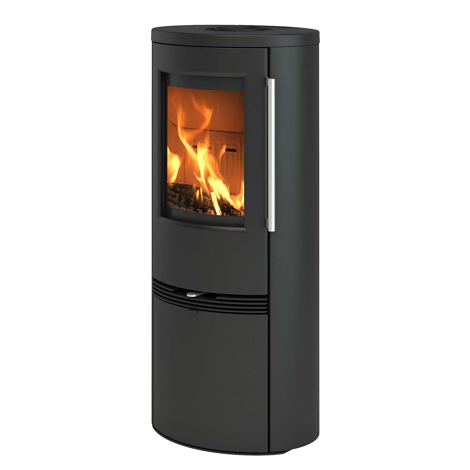 TermaTech TT21RH Kaminofen Stahl Schwarz Rauchrohr oben / hinten