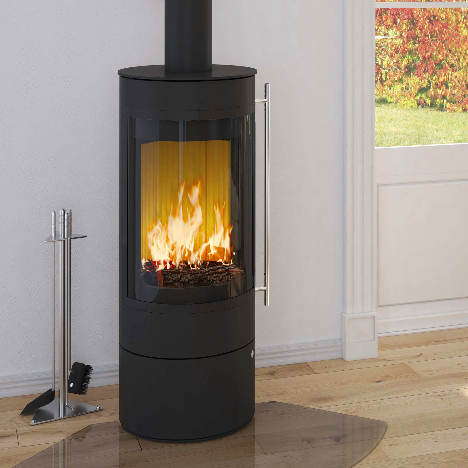 Olsberg Pular Compact Kaminofen Schwarz Dekorrahmen schwarz lackiert Olsberg Pular Compact Kaminofen Schwarz Dekorrahmen schwarz lackiert