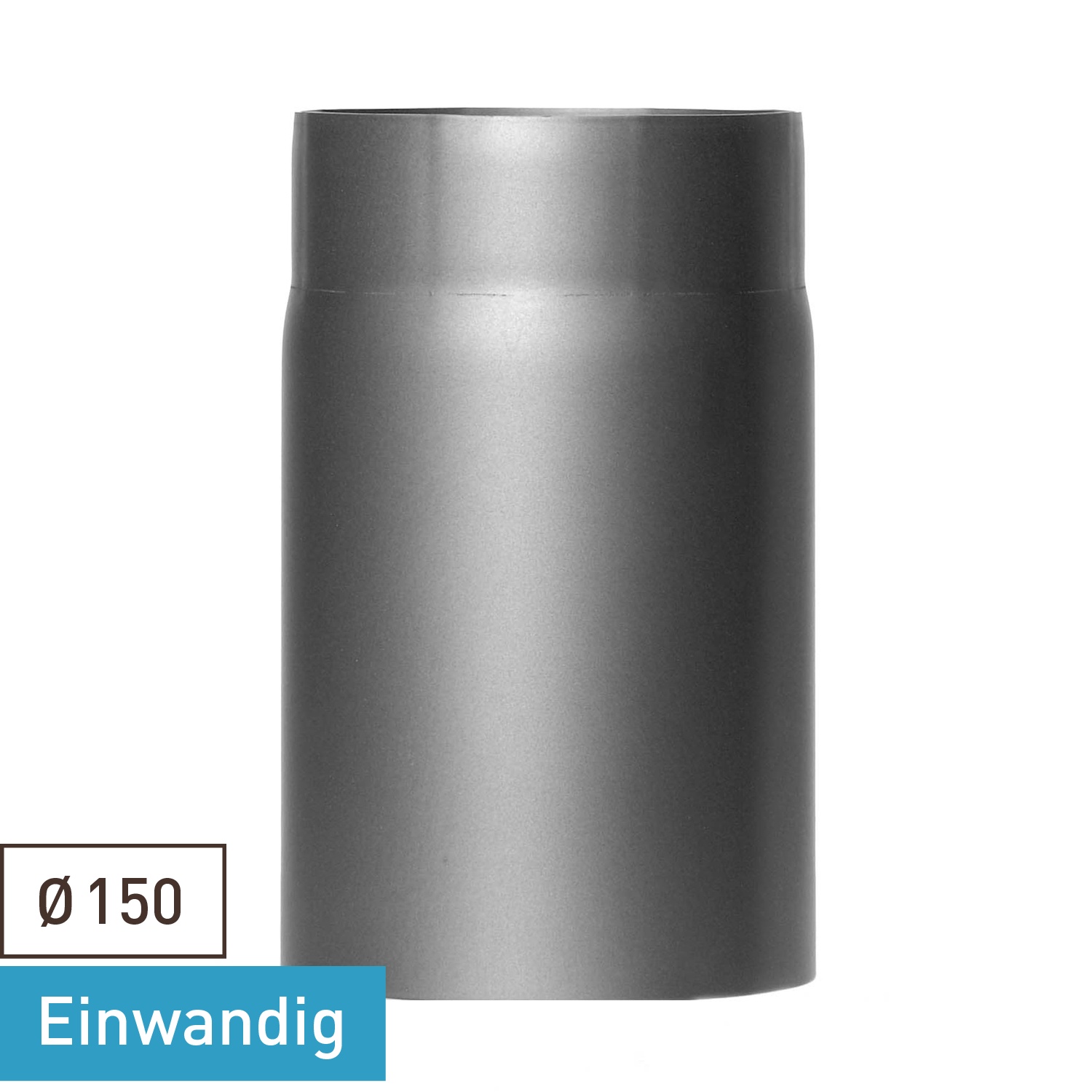 Raik Basic Längenelement 150mmx250mm gussgrau für Rauchrohr / Ofenrohr