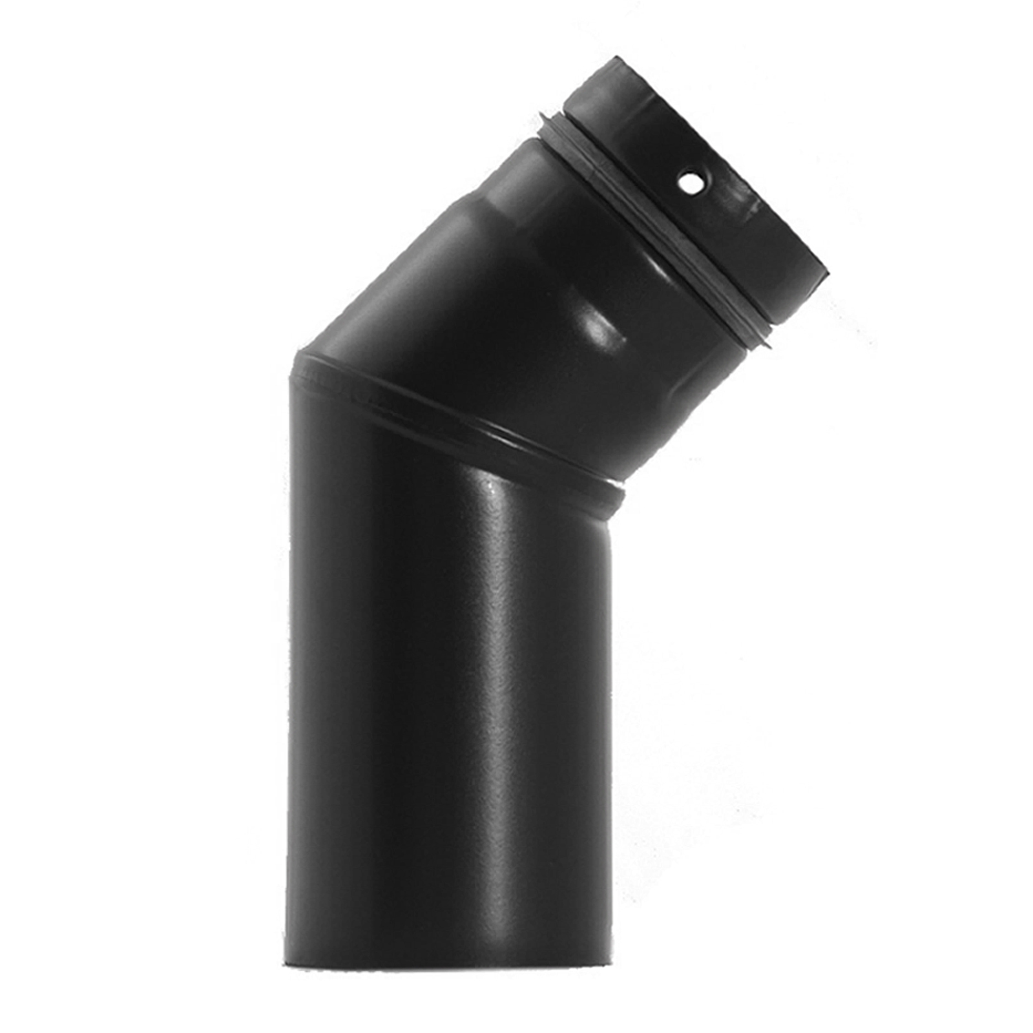 Raik Pelletrohr / Ofenrohr 80mm - 45° Bogen schwarz
