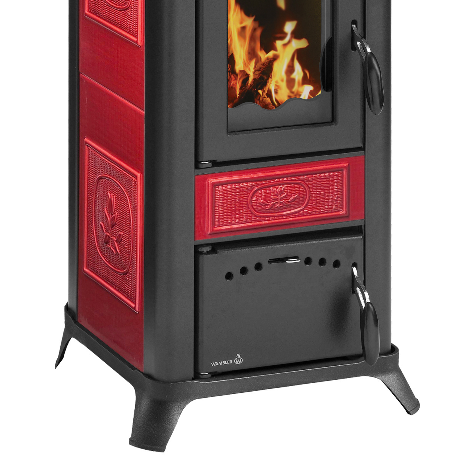 Wamsler Romantik Kaminofen Keramik Bordeaux