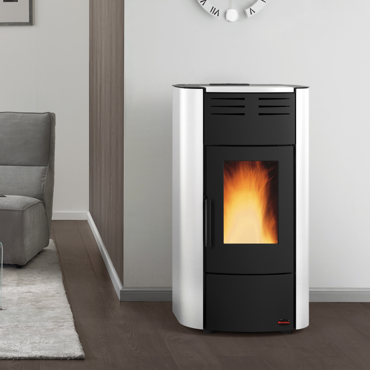 Extraflame Raffaella Idro H15 5.0 Wasserführender Pelletofen Weiß Extraflame Raffaella Idro H15 5.0 Wasserführender Pelletofen Weiß