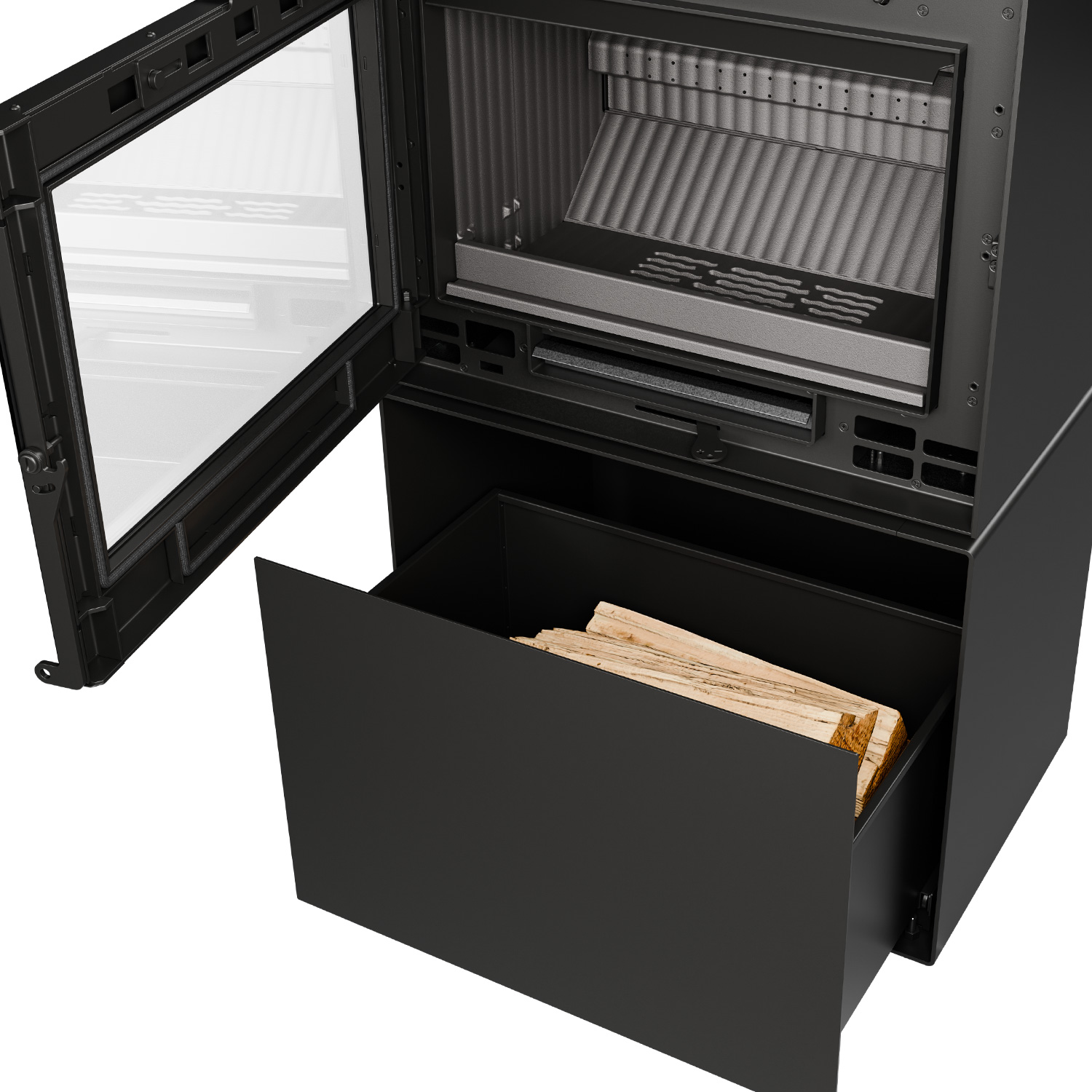 Thermorossi Moonlight Kaminofen Stahl Schwarz Matt