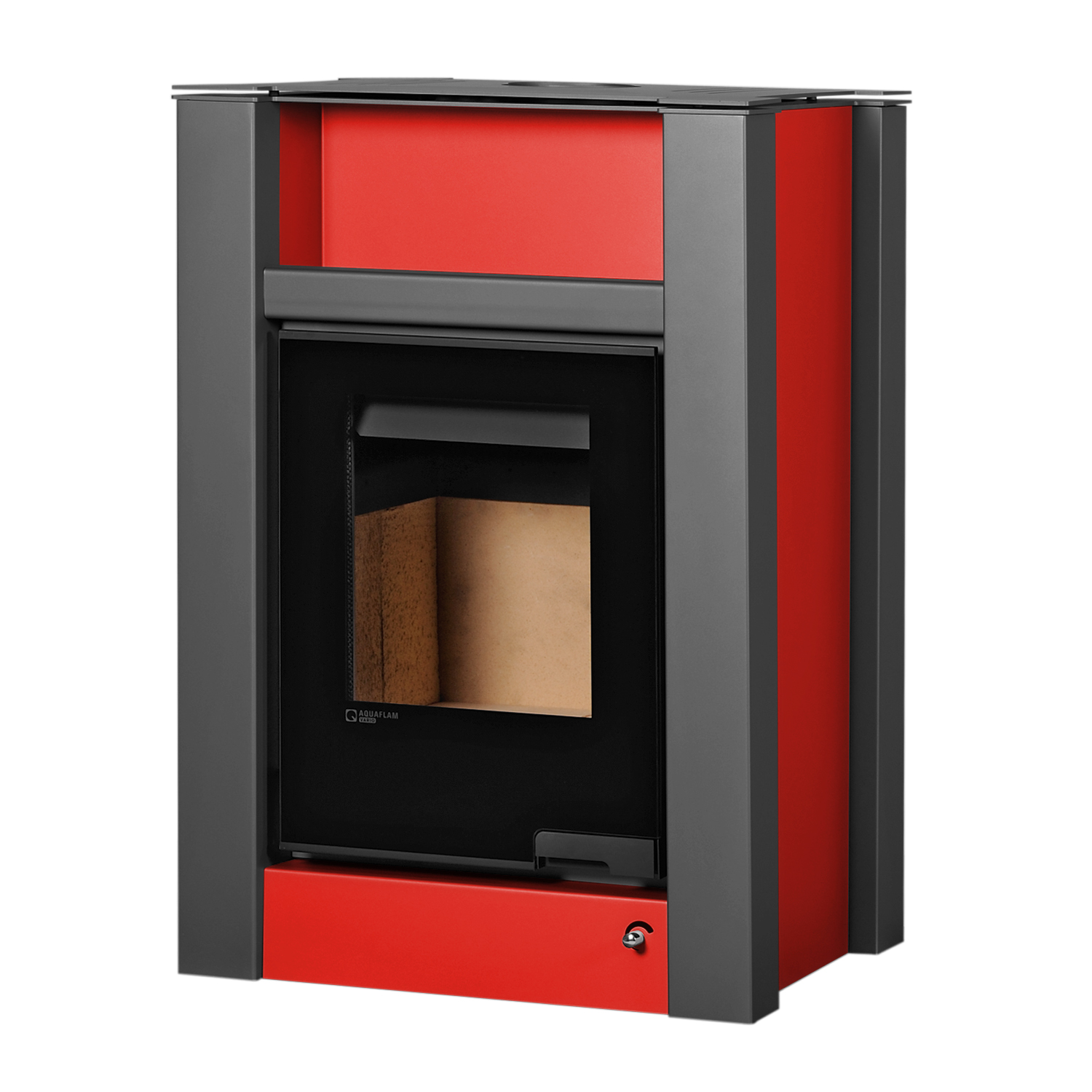 Aquaflam Vario Lend Manual Wasserführender Kaminofen Red 11/5 kW