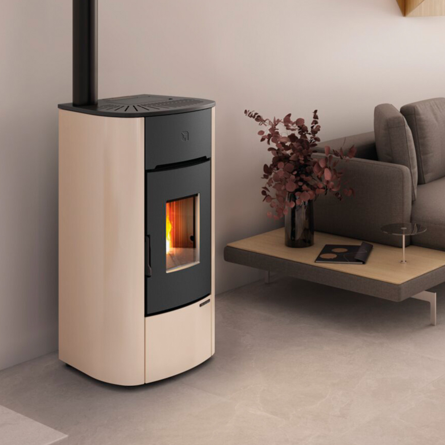 Extraflame Mariella AD Pelletofen Traditional Line elfenbein