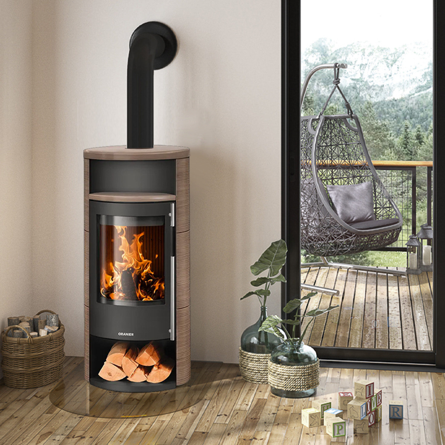 Oranier Polar Neo 6 conFlame Kaminofen Keramik Grappa