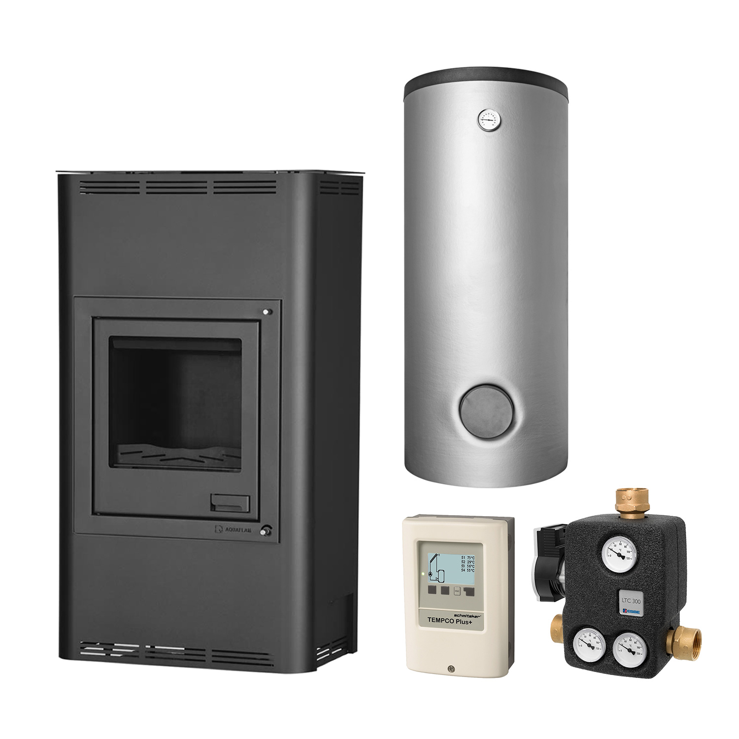 Aquaflam 17 Basic Black Set + Pufferspeicher TPSM 825 Aquaflam 17 Basic Black Set + Pufferspeicher TPSM 825