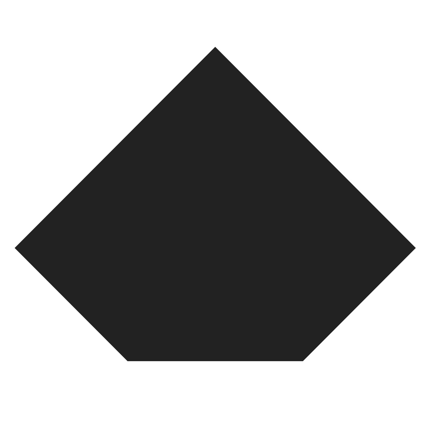 Raik Bodenplatte B5 Diamant schwarz pulverbeschichtet 1100 x 1100 mm