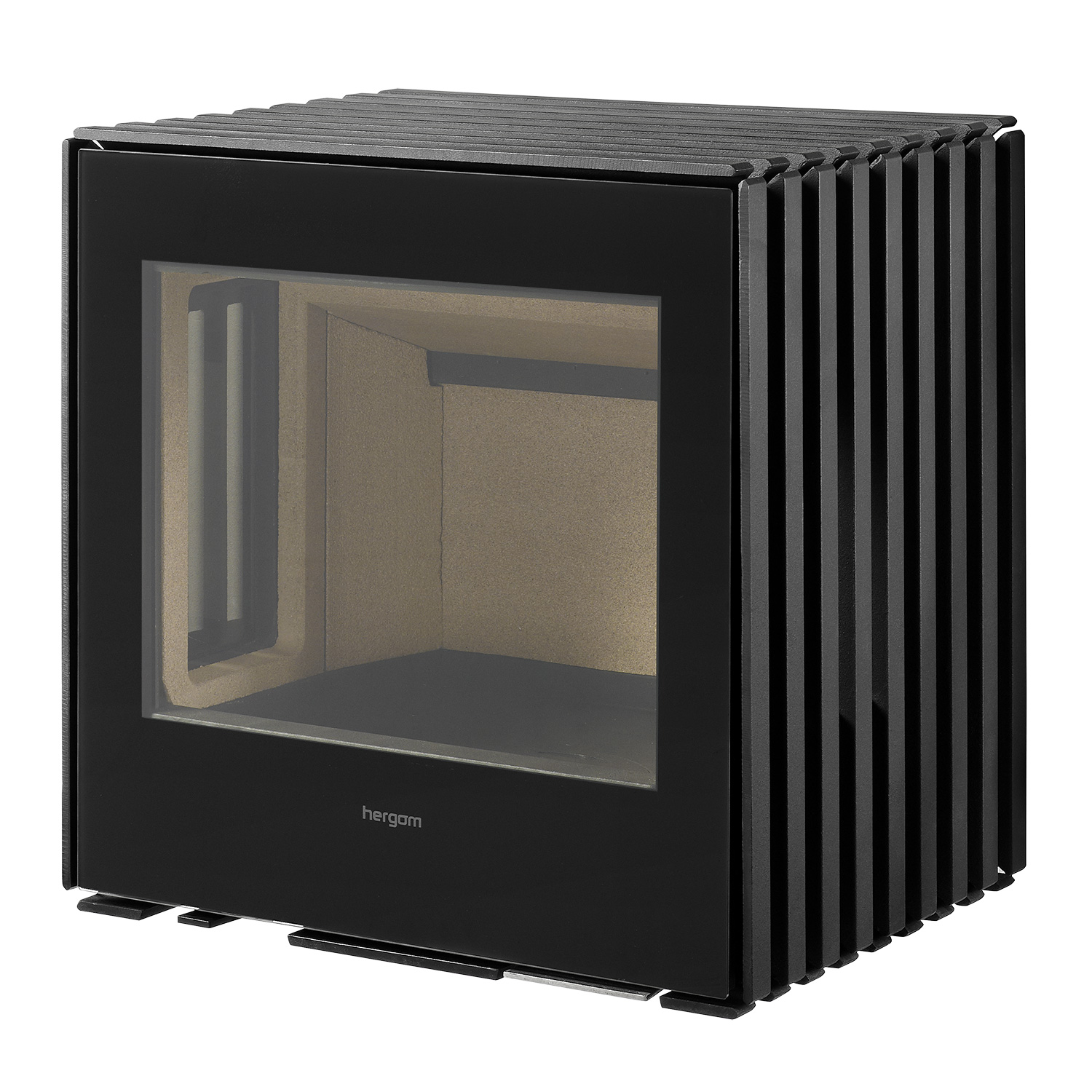 Hergom Glance MVP Kaminofen Gusseisen schwarz inkl. Wandbefestigung