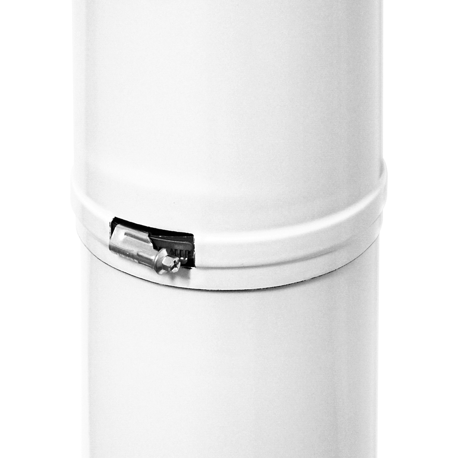 Raik Rauchrohr / Ofenrohr Emaille 130mm - Länge 1000mm Teleskoprohr Weiß