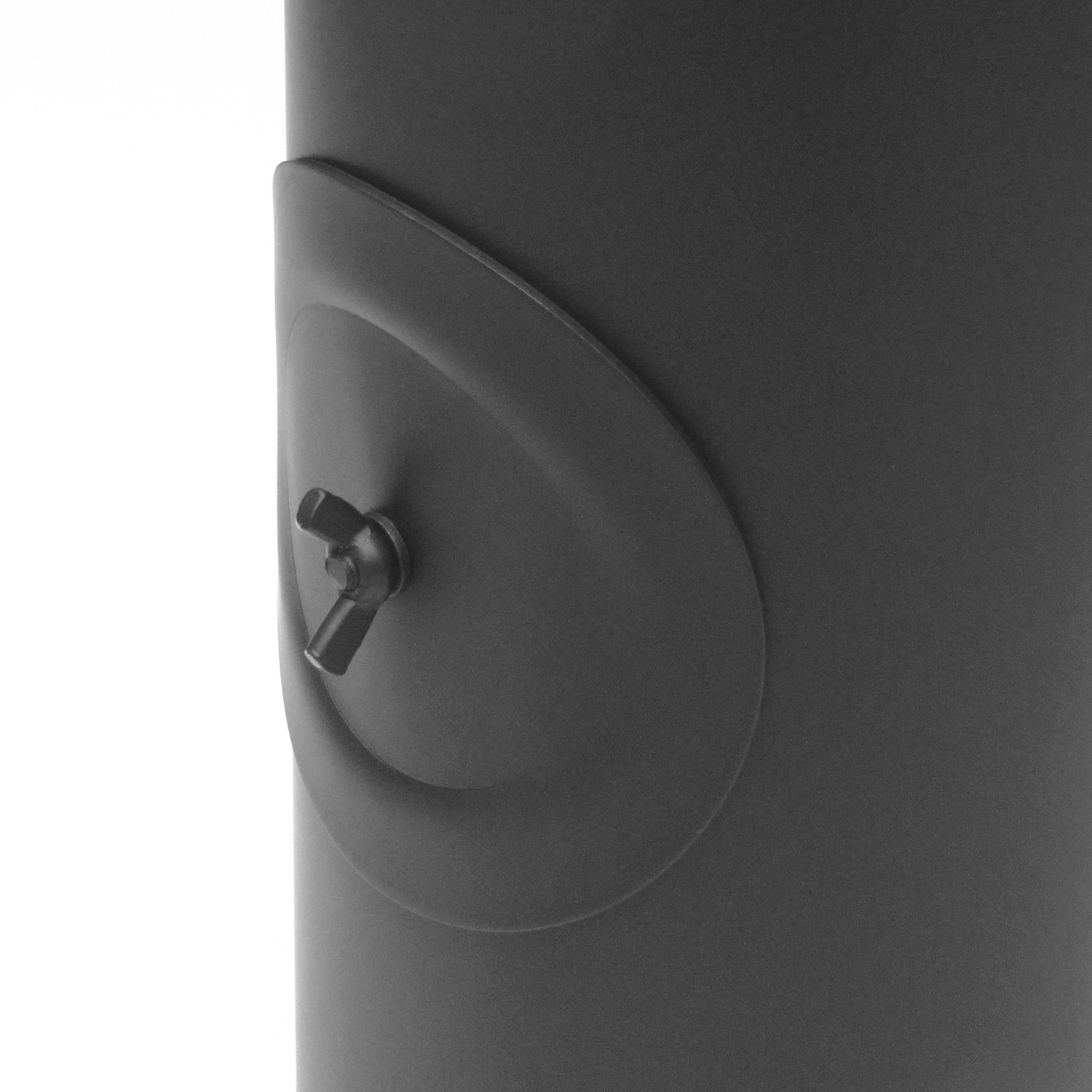 Raik Basic Längenelement 130mm gussgrau L: 500mm mit Tür für Rauchrohr / Ofenrohr