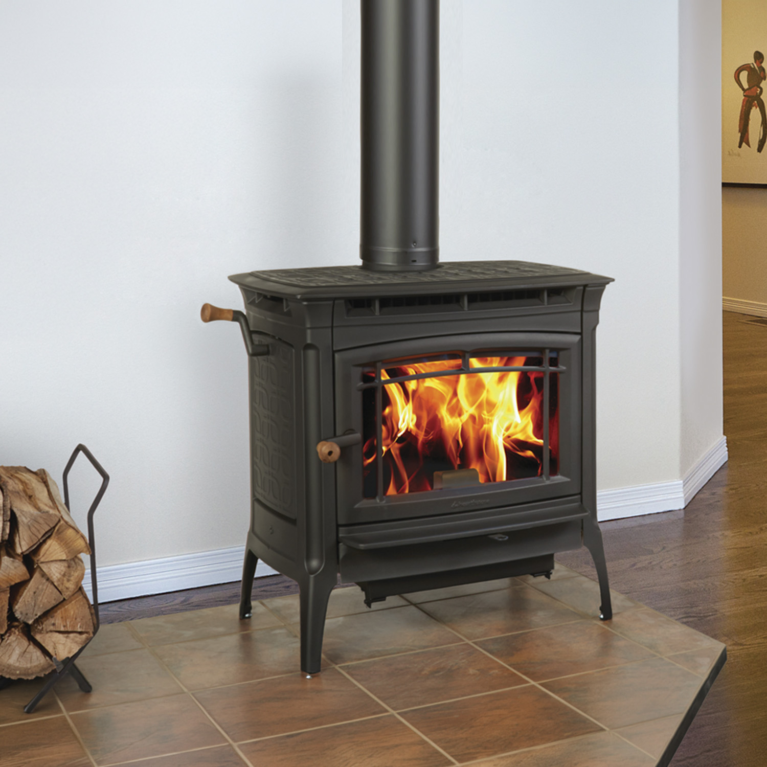 Hergom Manchester Kaminofen 12,5 kW Gusseisen Schwarz Version 2.0
