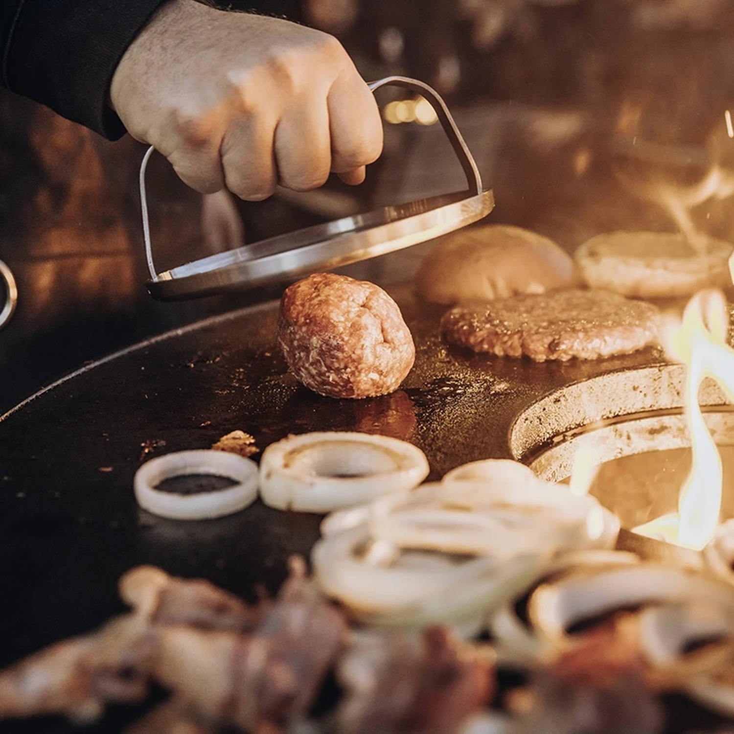 Moesta Simple Burgerpresse/ Burgersmasher Edelstahl Ø 18 cm