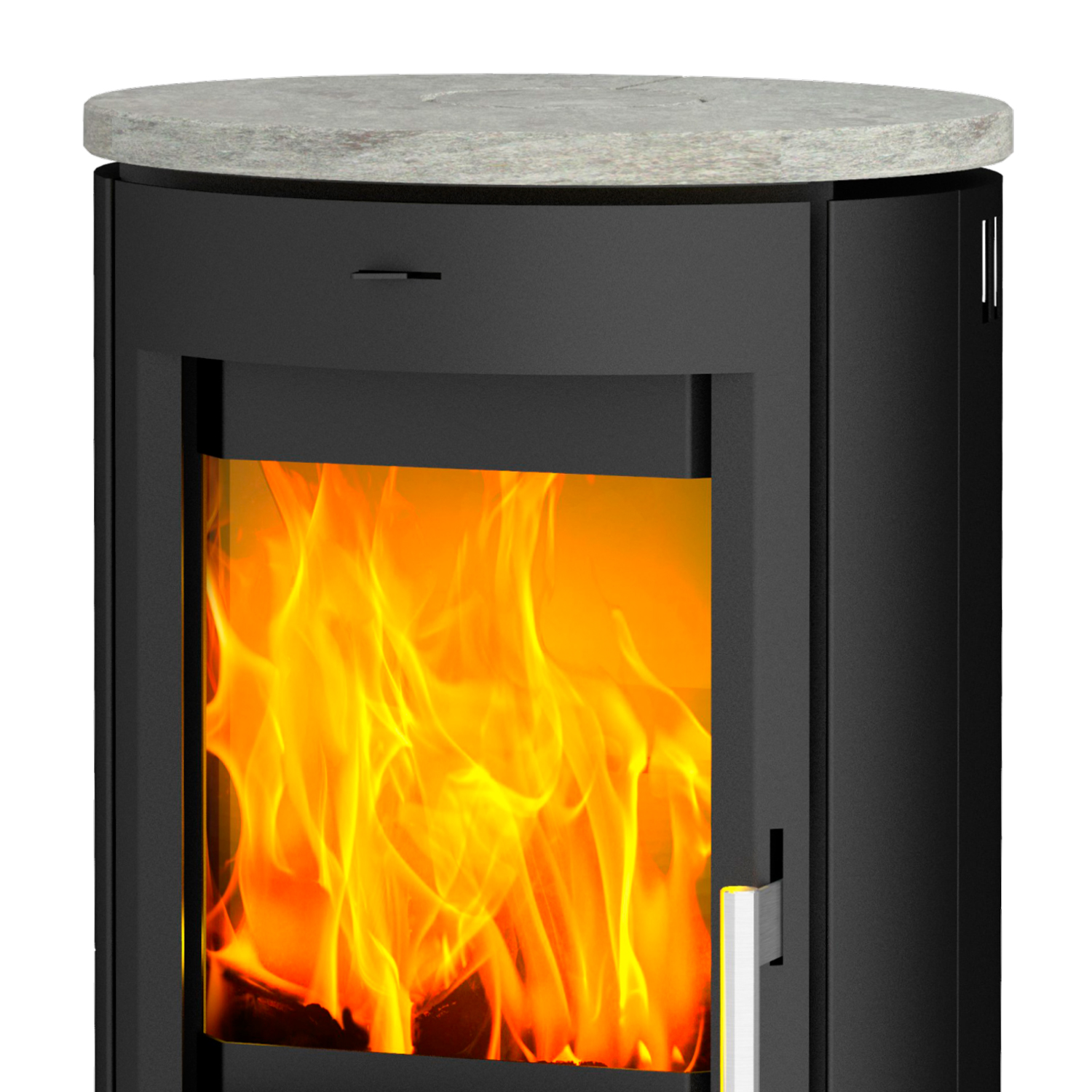 Fireplace Zaria Kaminofen Stahl schwarz | Topplatte Speckstein