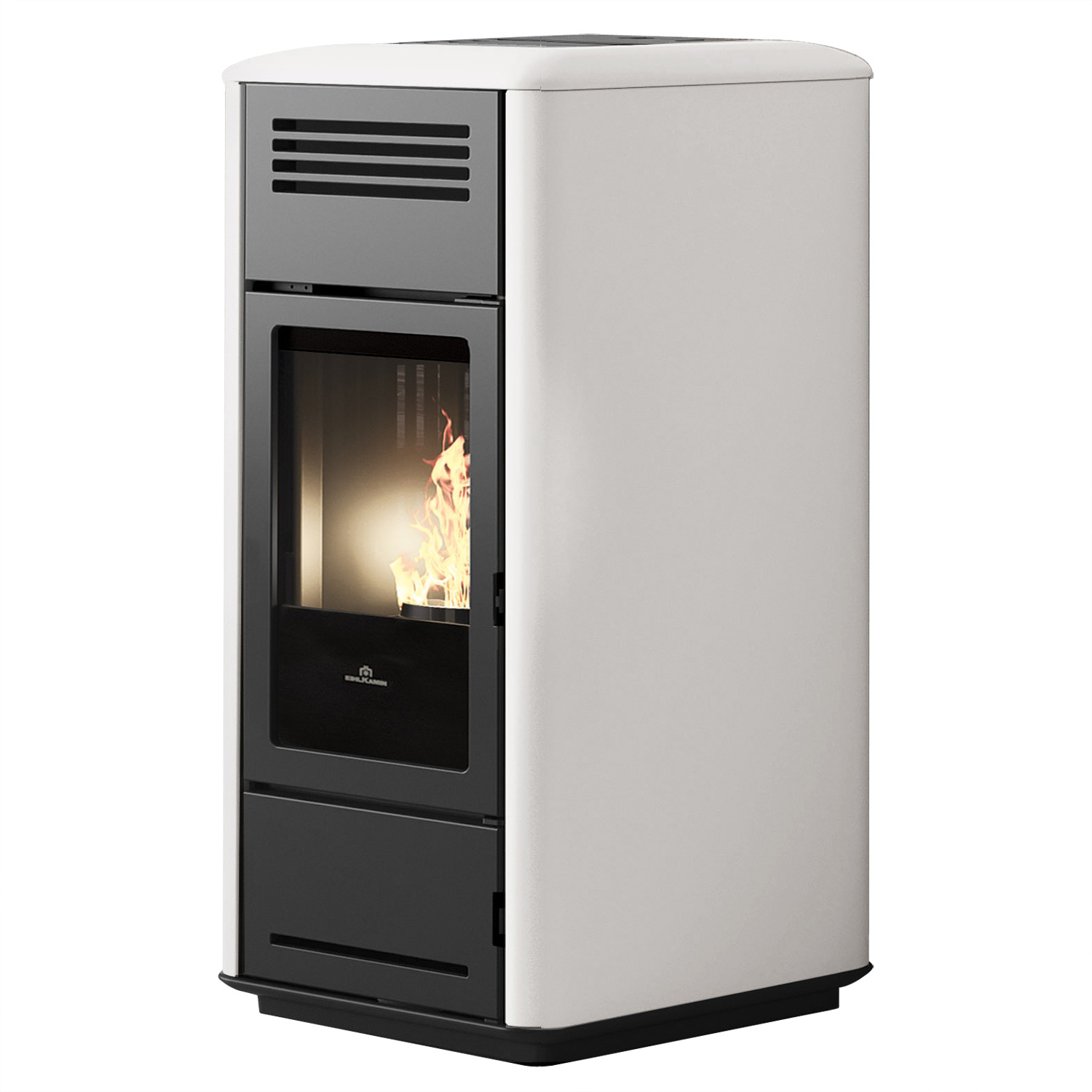 Edilkamin Milla H 15 EVO wasserführender Pelletofen Stahl Weiß