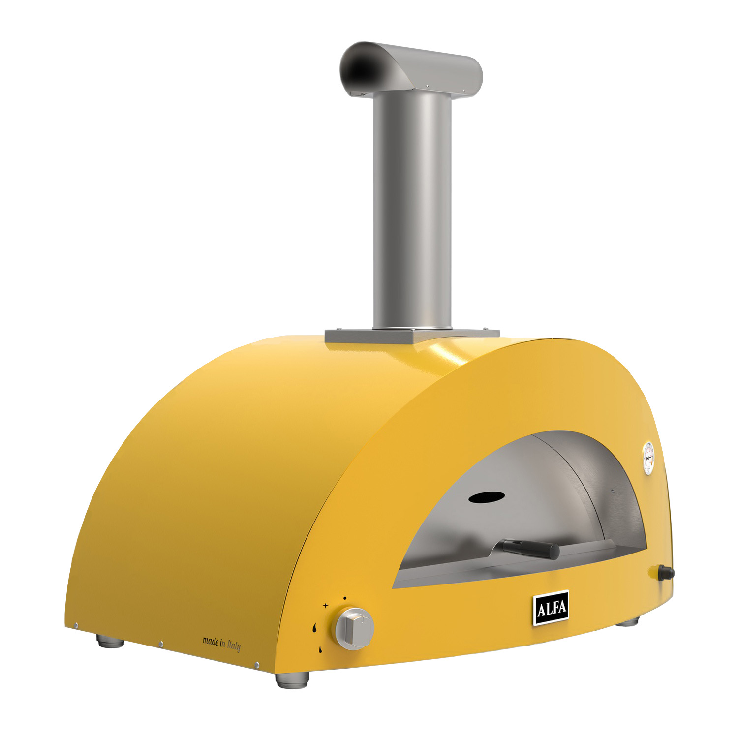 Alfa Moderno 3 Pizze Pizzaofen Hybrid Fire Yellow