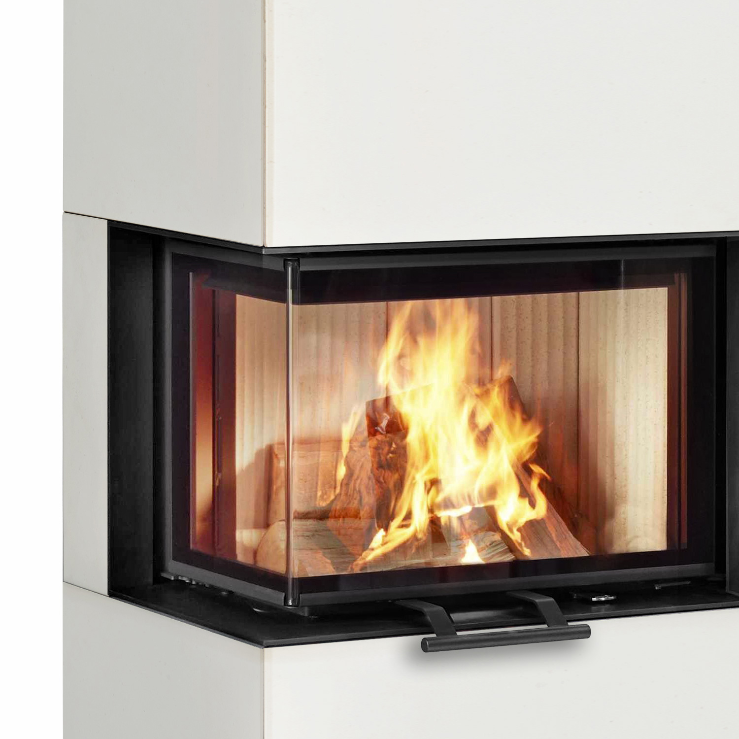 Olsberg Osorno L TopStone Kaminofen Kalkstein beige teramo natura, links