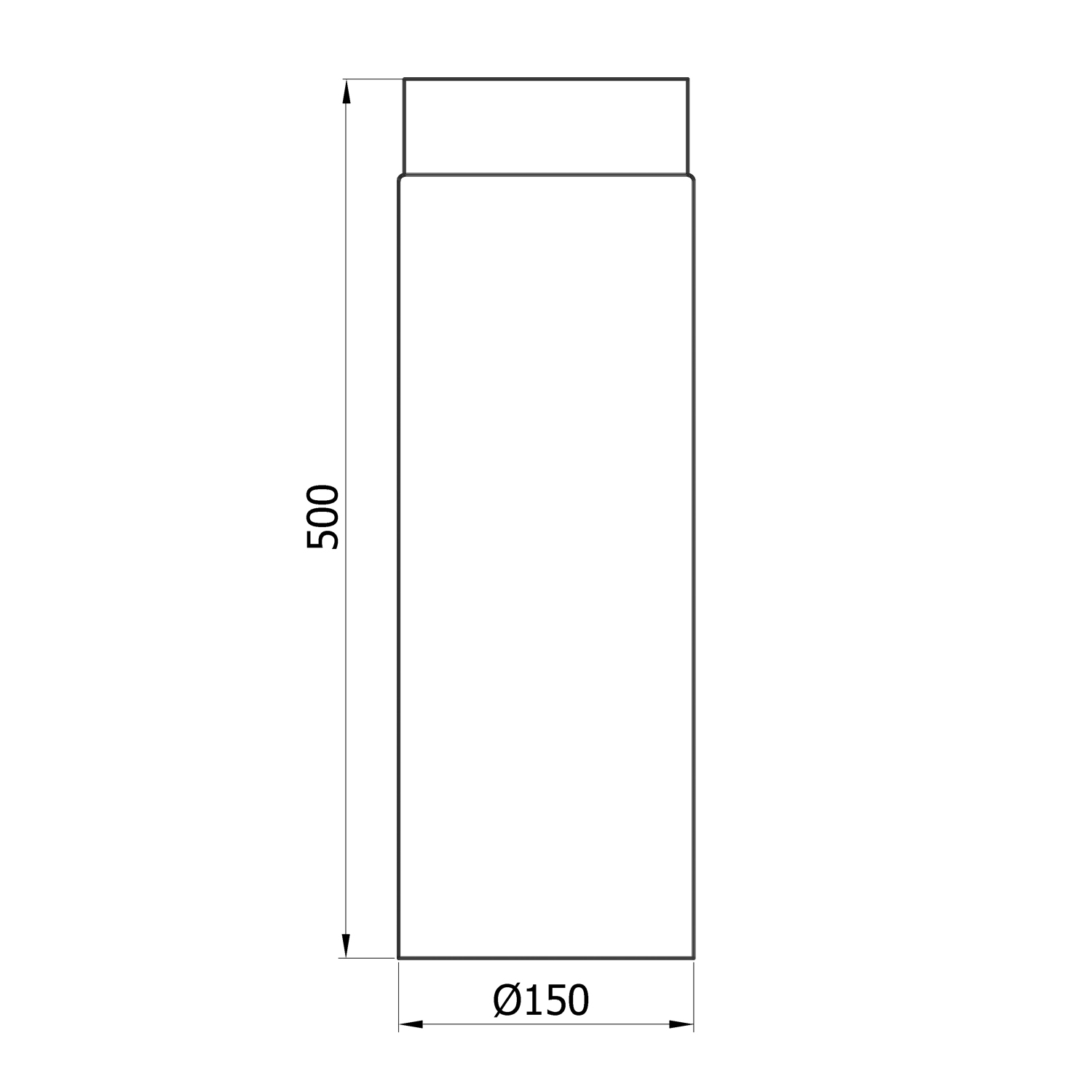 Raik Rauchrohr / Ofenrohr 150mm - 500mm gussgrau