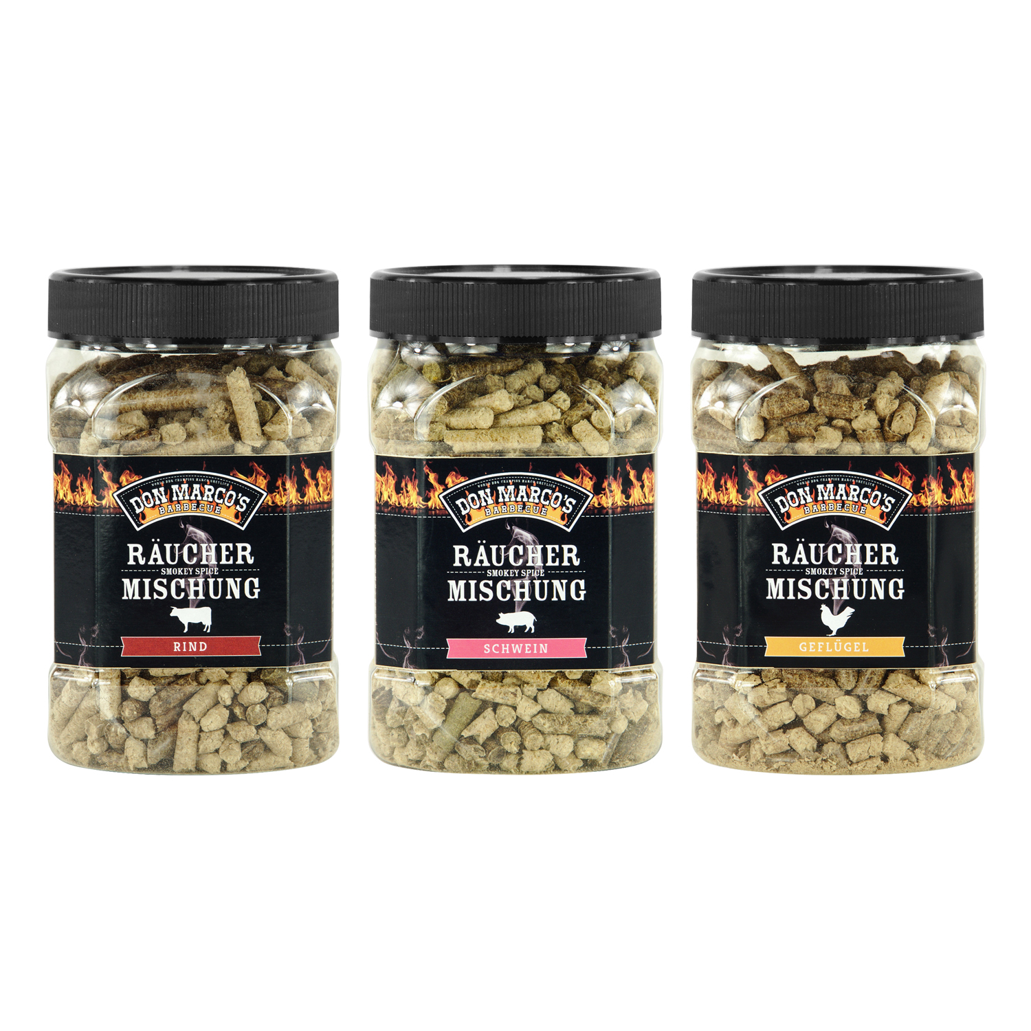 Don Marco´s Räucherpellets 3er-Set: Für Rind, Schwein und Geflügel Don Marco´s Räucherpellets 3er-Set: Für Rind, Schwein und Geflügel