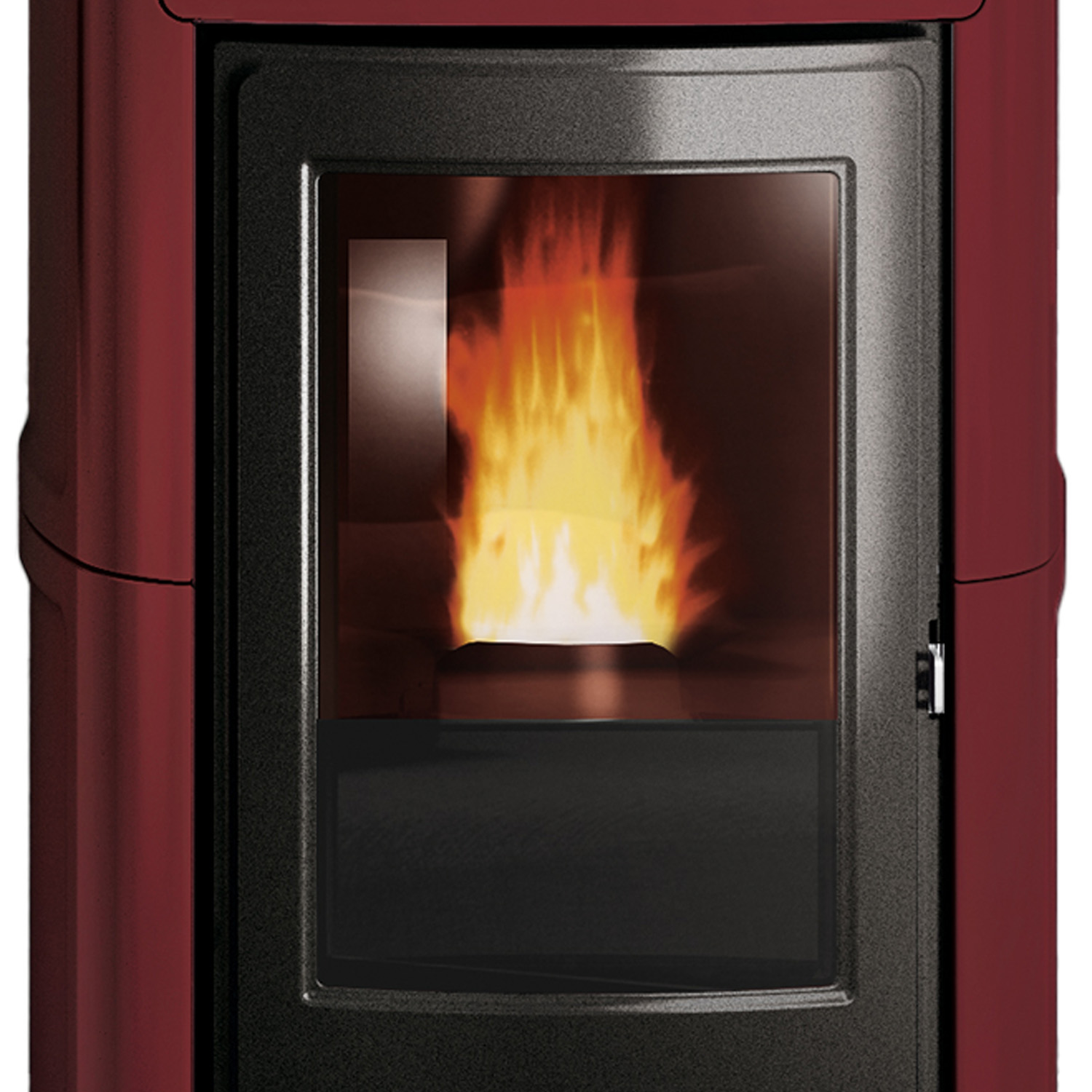 Edilkamin Kira2 H 22 Up wasserführender Pelletofen Keramik Bordeaux inkl. Kit R-FX