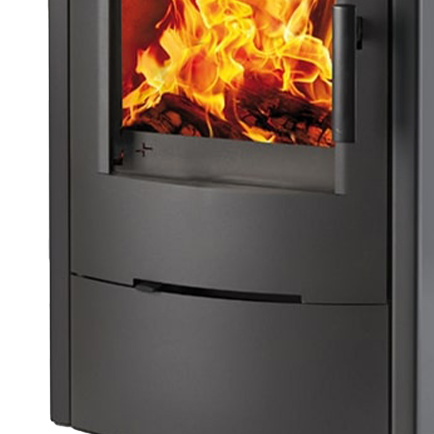 Haas+Sohn ELLMAU COOK easy Kaminofen mit Glaskeramik-Kochplatte perl-schwarz