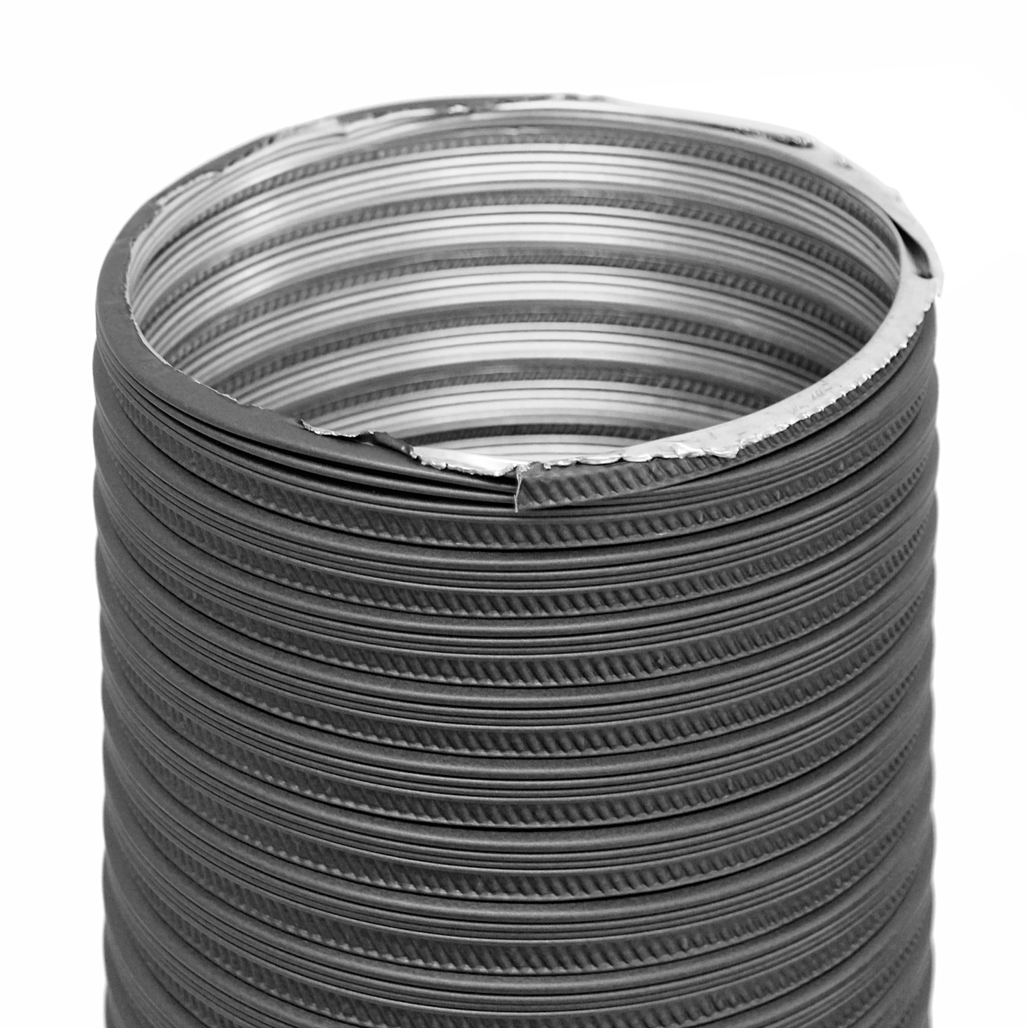 Raik Color Flex Aluflexrohr grau Ø 125 mm Länge 1,5 m, für Außenluft-Anschluss