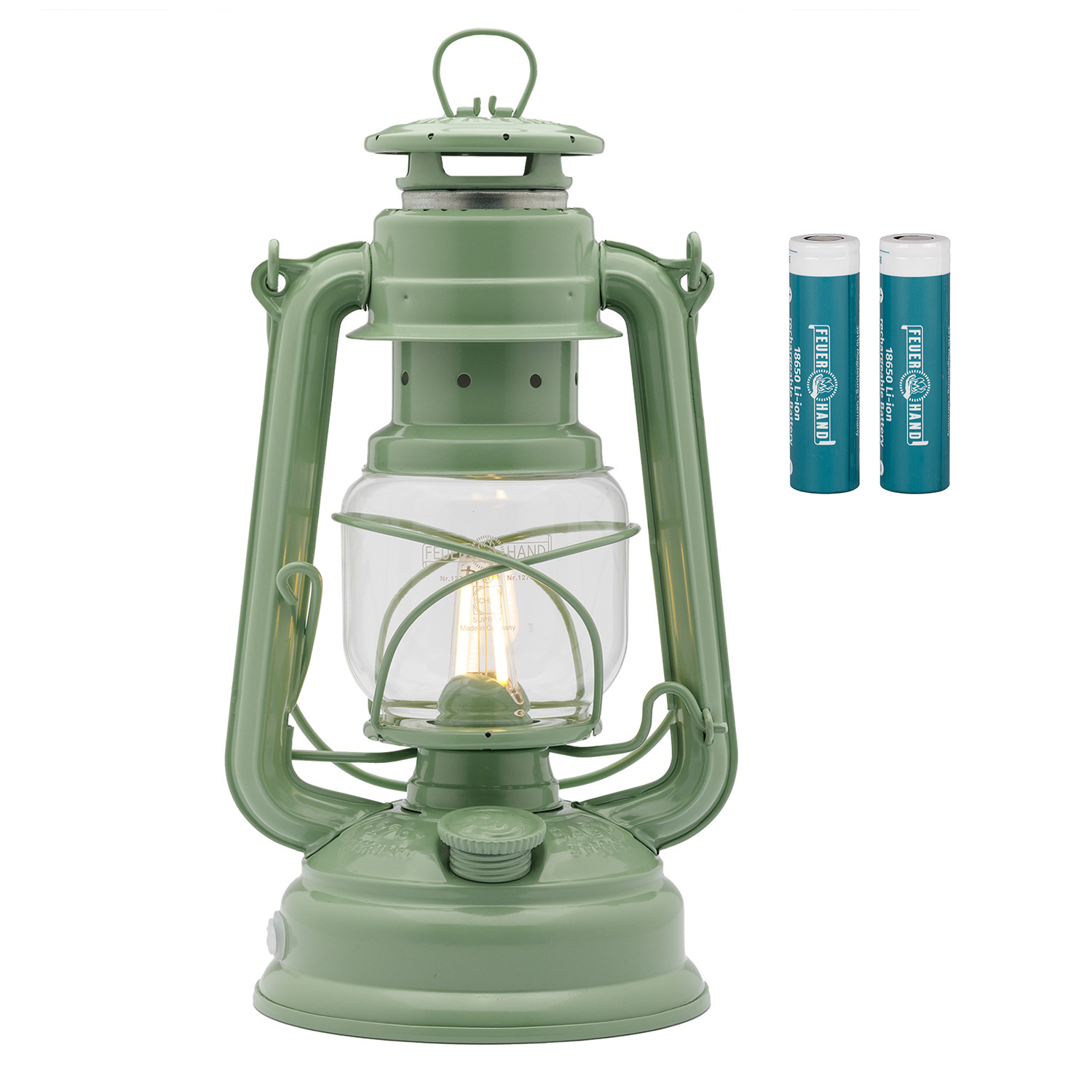Feuerhand LED Laterne Baby Special 276 Sage Green + 2x Feuerhand Akku Feuerhand LED Laterne Baby Special 276 Sage Green + 2x Feuerhand Akku