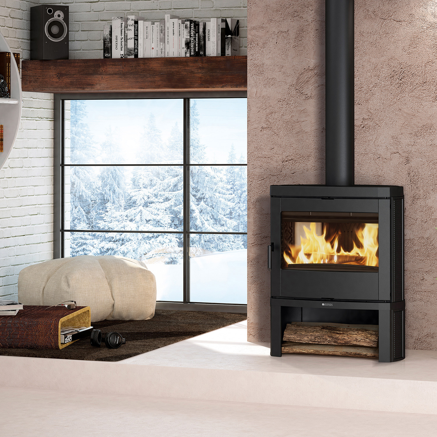 La Nordica Jennifer 16 Kaminofen Gusseisen Schwarz La Nordica Jennifer 16 Kaminofen Gusseisen Schwarz