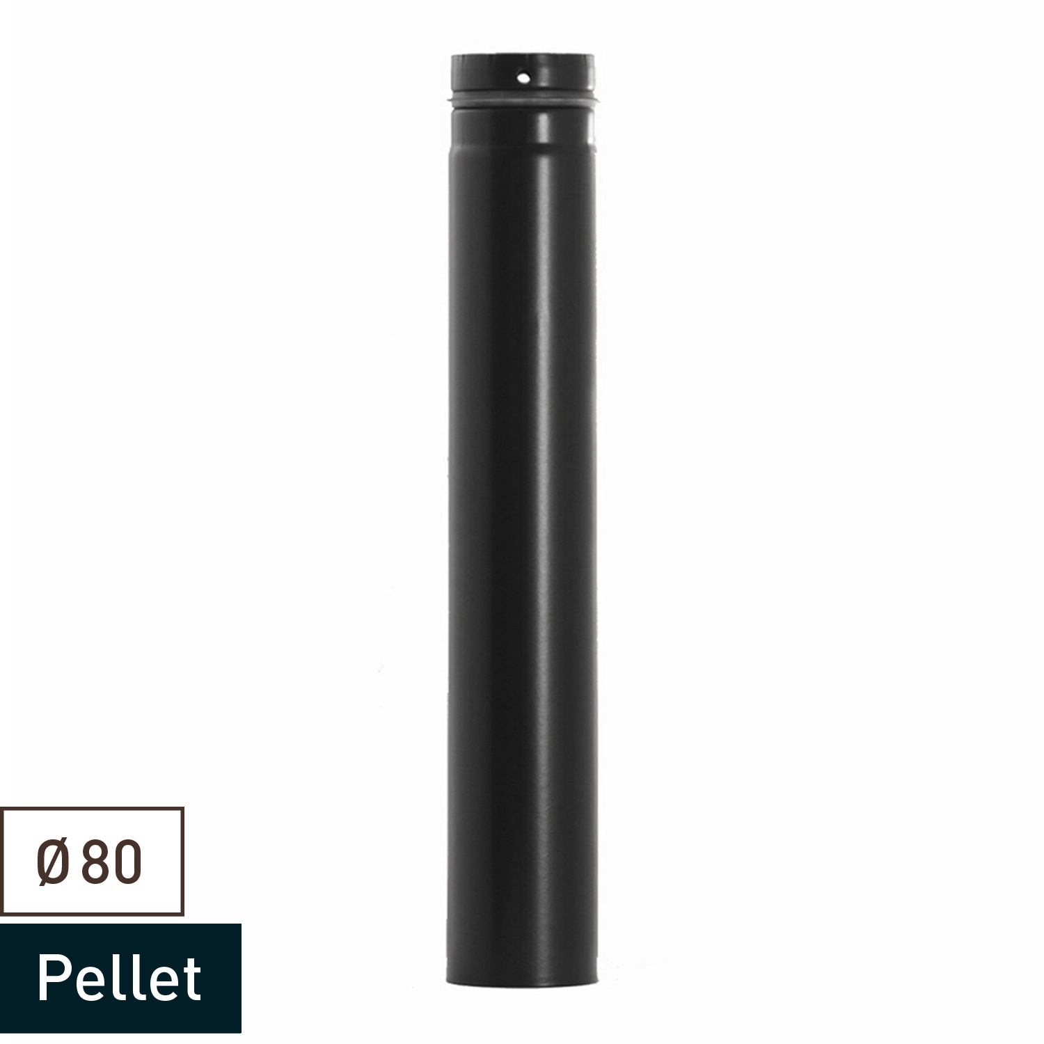 Raik Pelletrohr / Ofenrohr 80mm - 1000mm schwarz