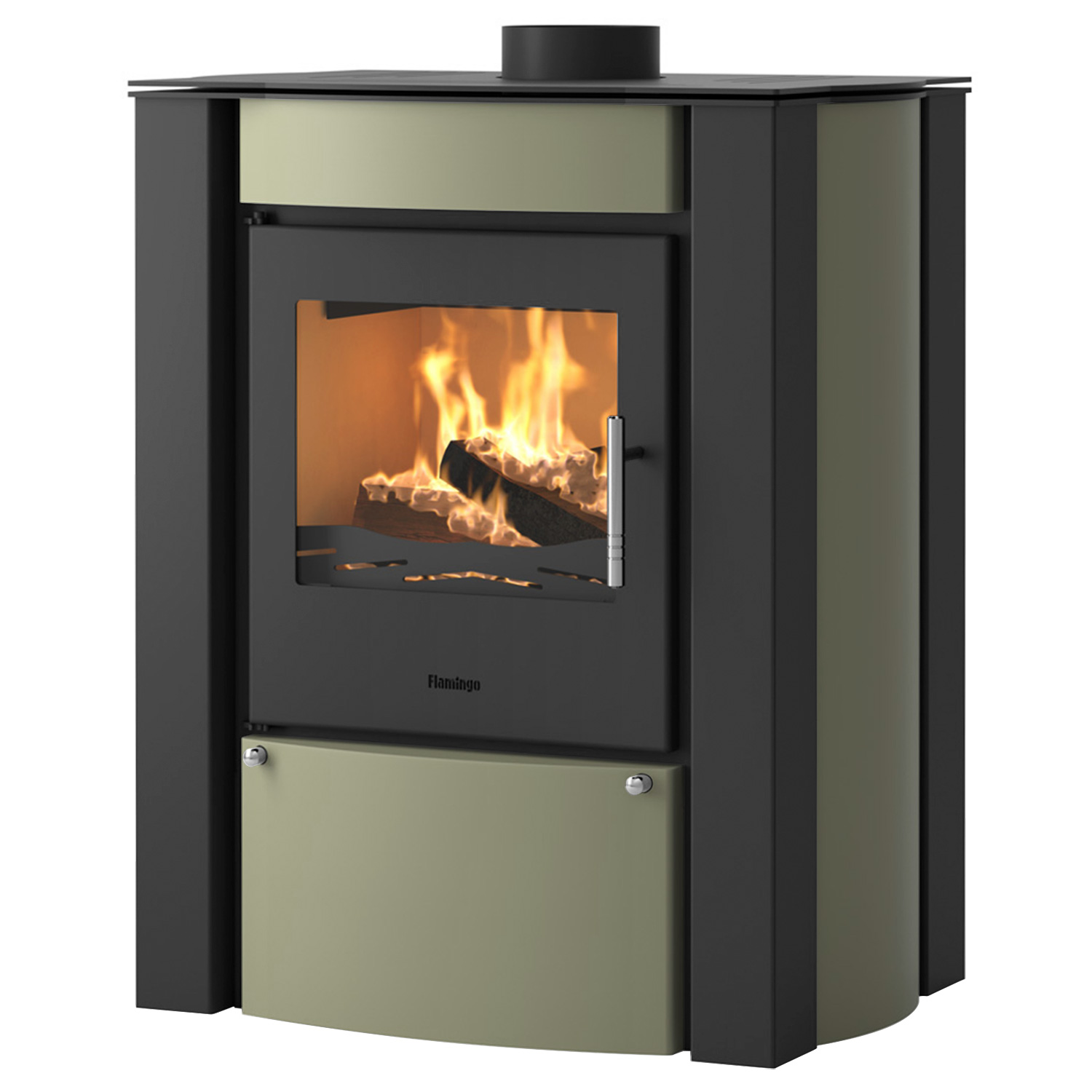 HS Flamingo AMOS Kaminofen Olive HS Flamingo AMOS Kaminofen Olive