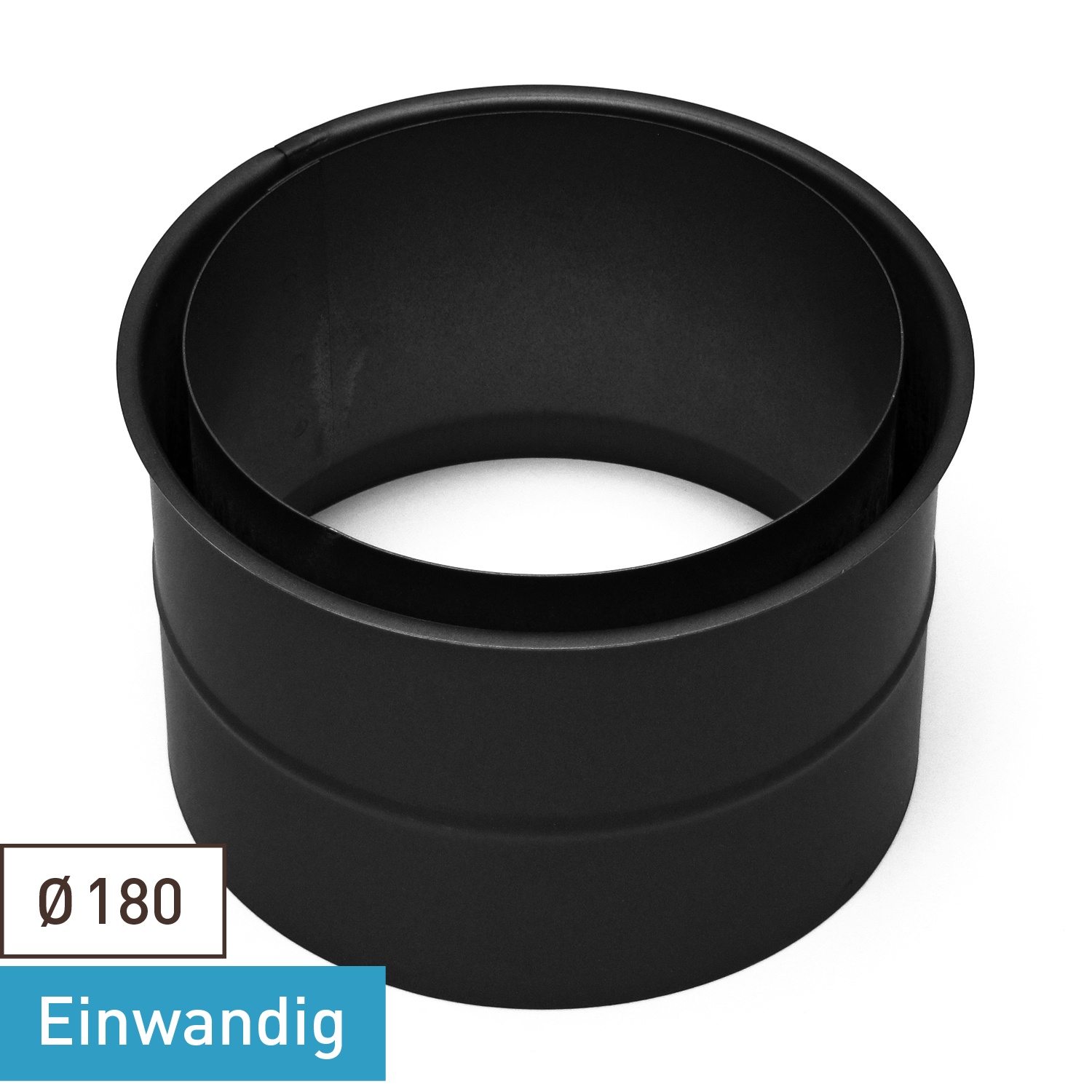 Raik Basic Längenelement 180mm Doppelwandfutter für Rauchrohr / Ofenrohr