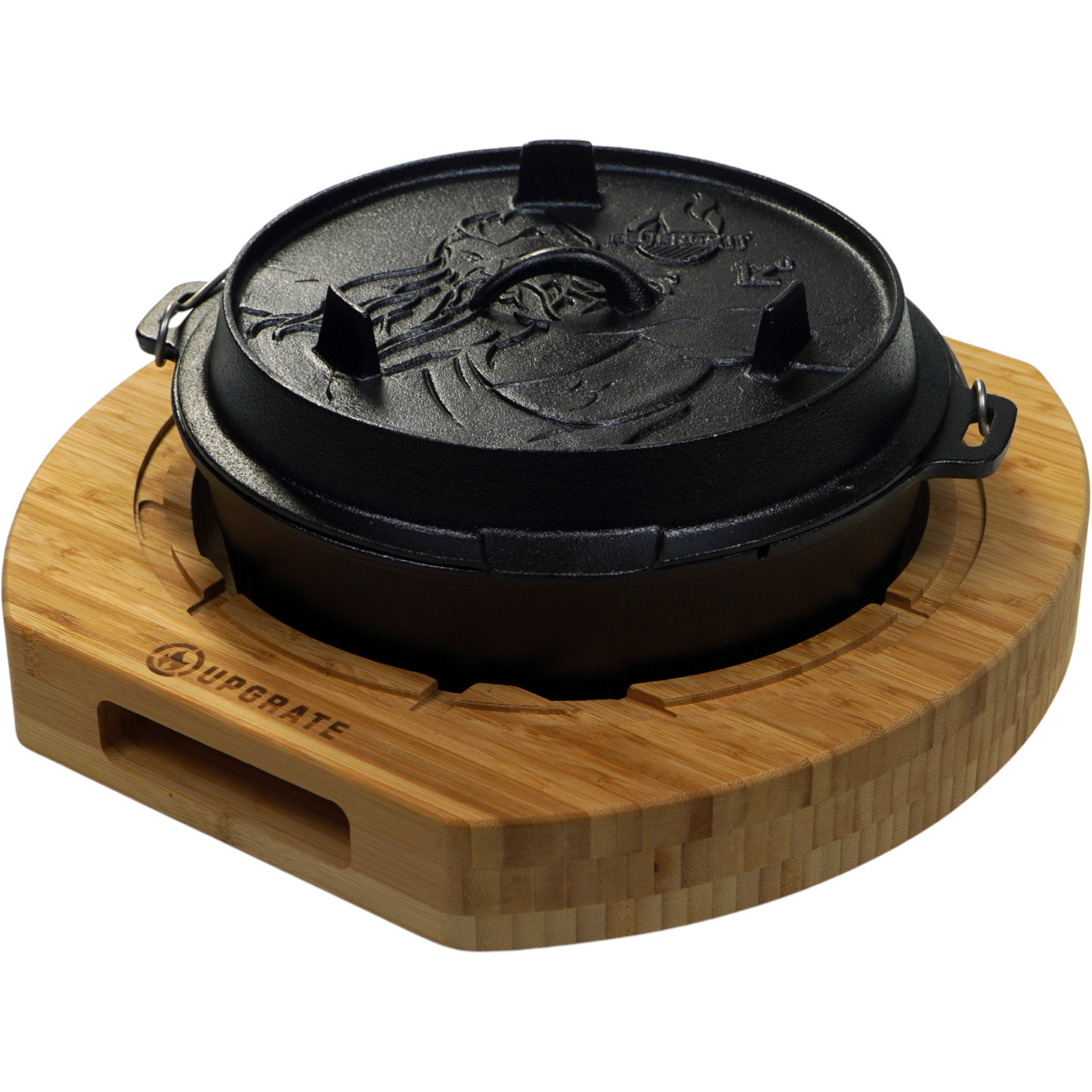 UPGRATE BBQ Chef Board passend für Weber GBS System im Set mit Feuergott Dutch Oven 6l