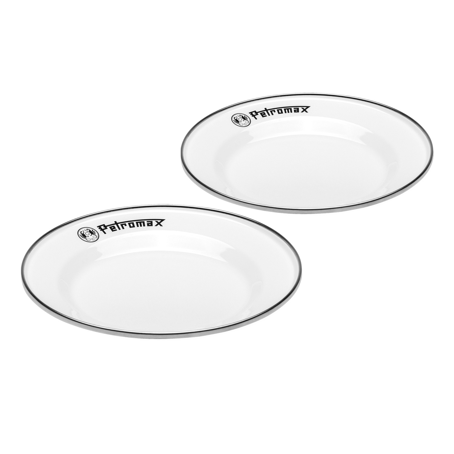 Petromax Emaille-Teller Weiß 2er-Set Ø 18 cm Petromax Emaille-Teller Weiß 2er-Set Ø 18 cm