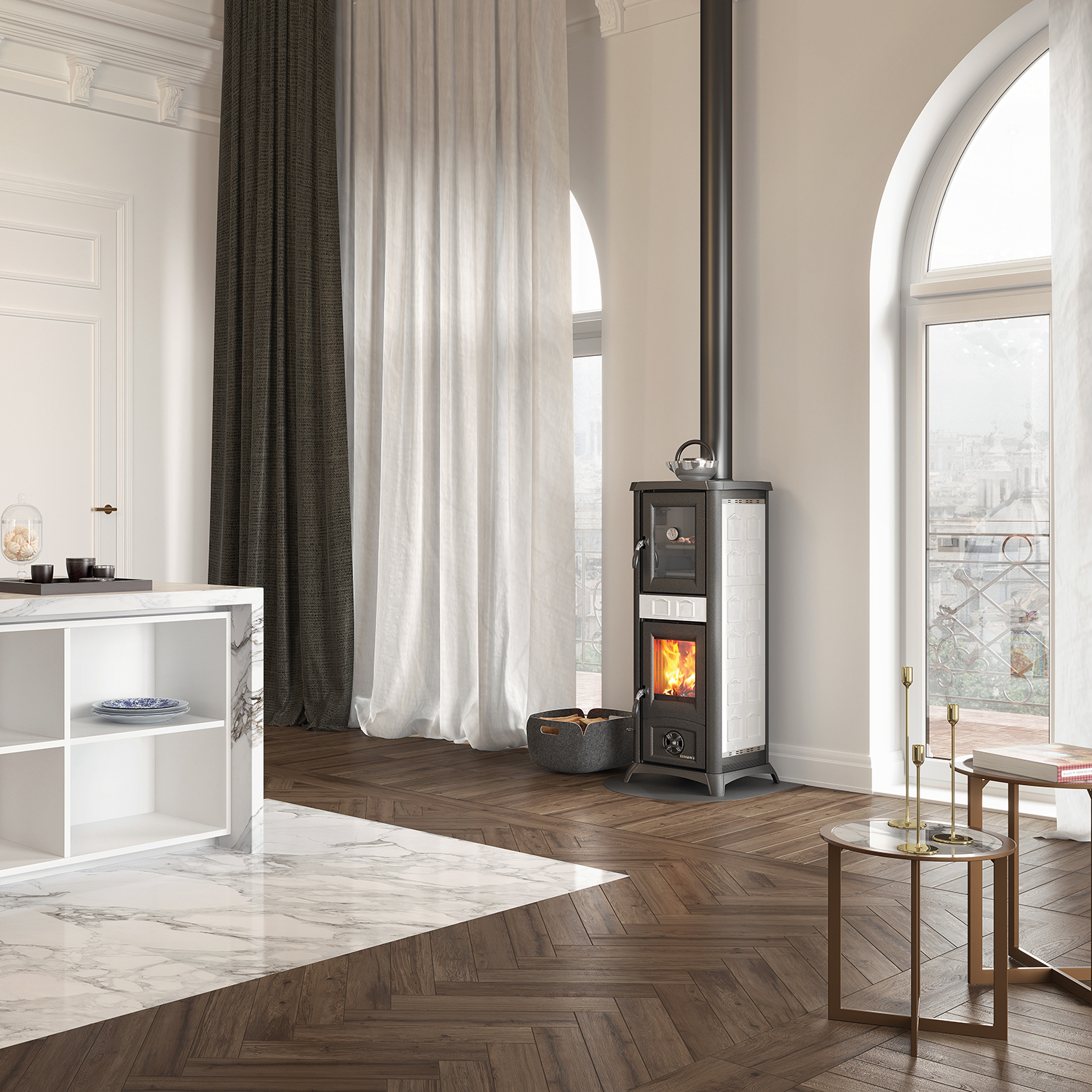 La Nordica Gemma Forno 165 Kaminofen Elegance Weiss Infinity