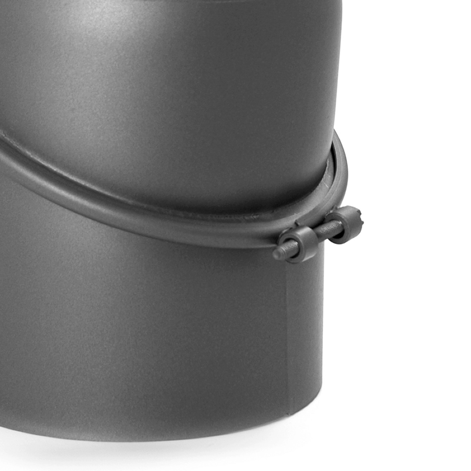 Raik Basic Rauchrohrbogen 130mm gussgrau 0–45° ohne Tür für Rauchrohr / Ofenrohr