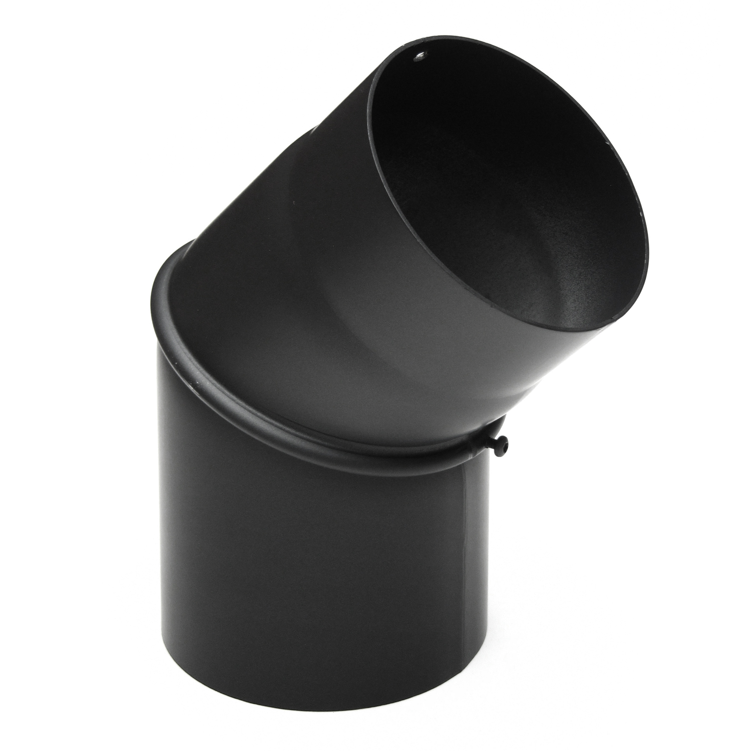 Raik Basic Rauchrohrbogen 150mm schwarz 0–45° ohne Tür für Rauchrohr / Ofenrohr