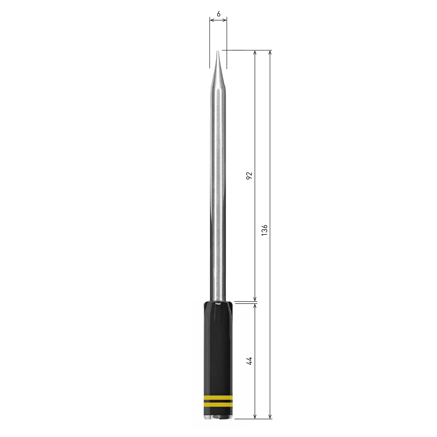 The MeatStick Einzelstick Temperaturfühler Gelb