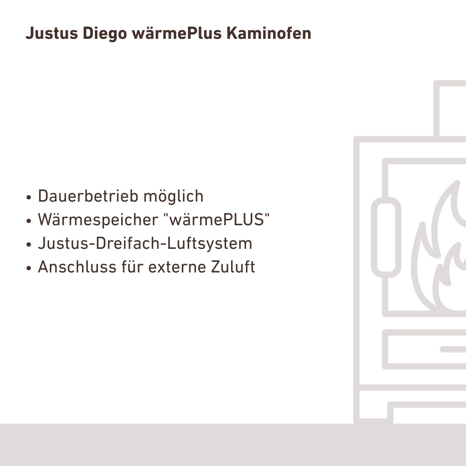 Justus Diego wärmePlus Kaminofen