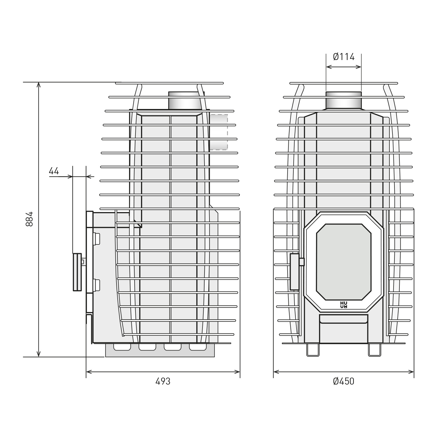 HUUM HIVE Flow Mini Holz-Saunaofen HUUM HIVE Flow Mini Holz-Saunaofen