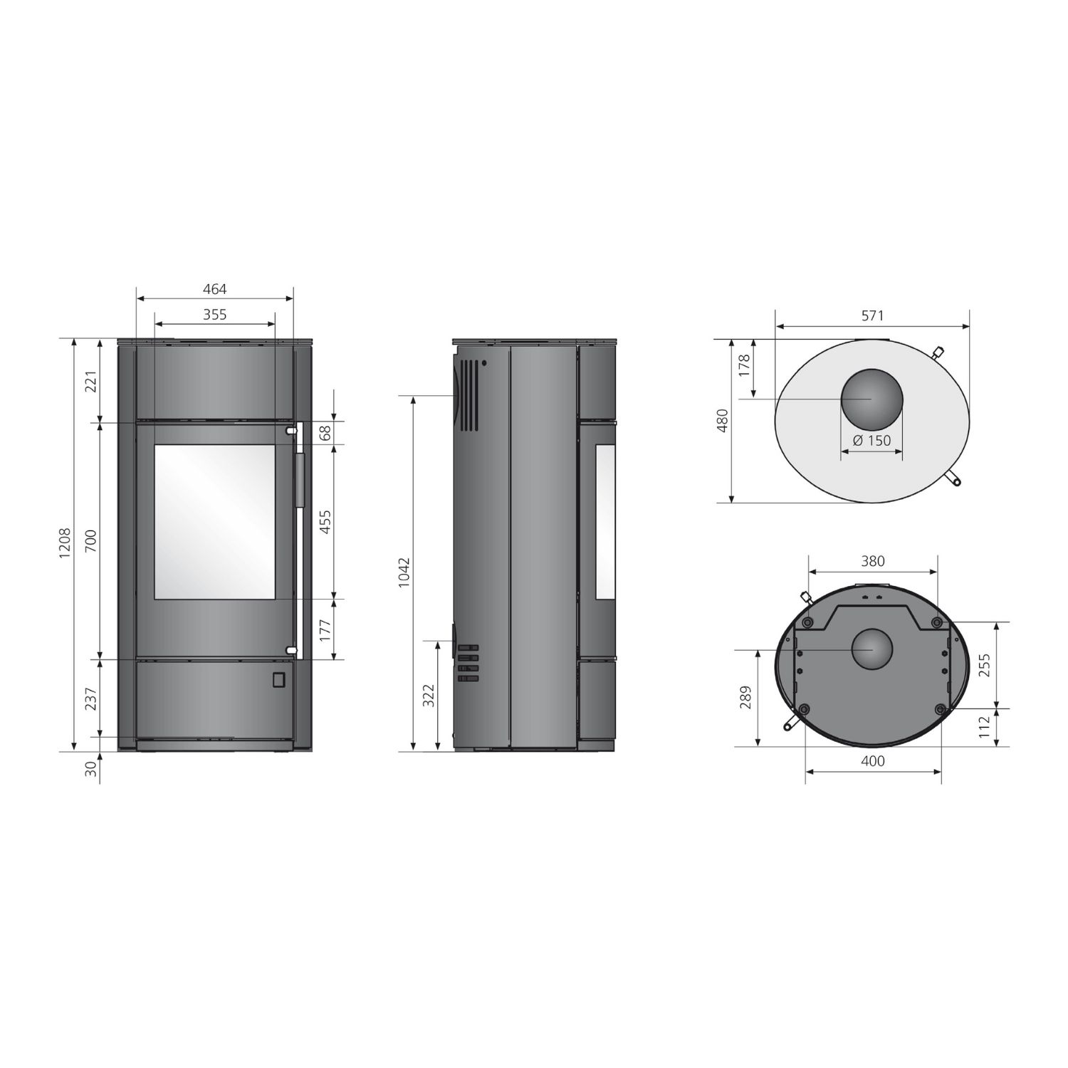 Oranier Polar Neo Blackline Kaminofen Stahl Schwarz Oranier Polar Neo Blackline Kaminofen Stahl Schwarz